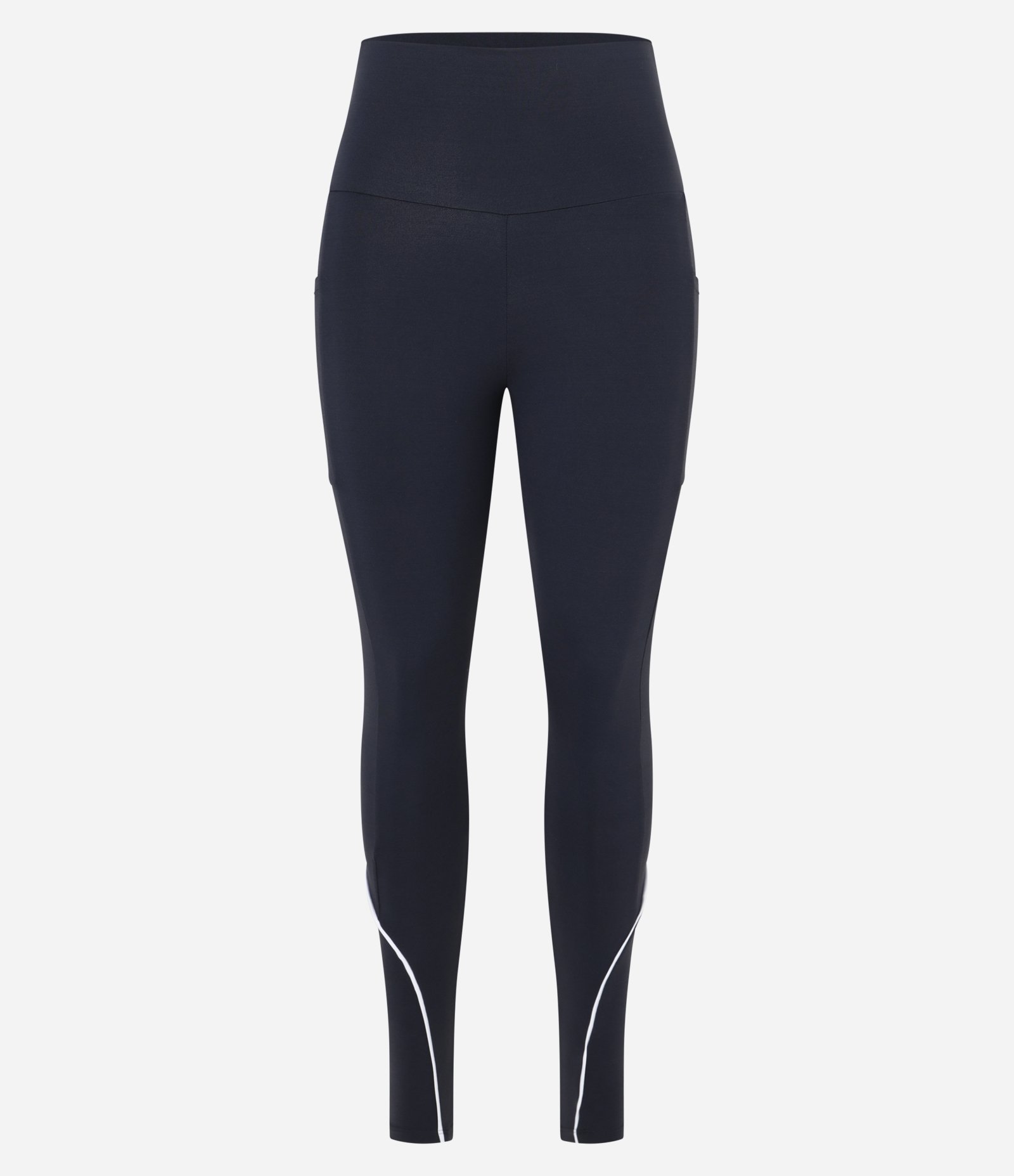 Calça Legging em Microfibra com Frisos Preto 5