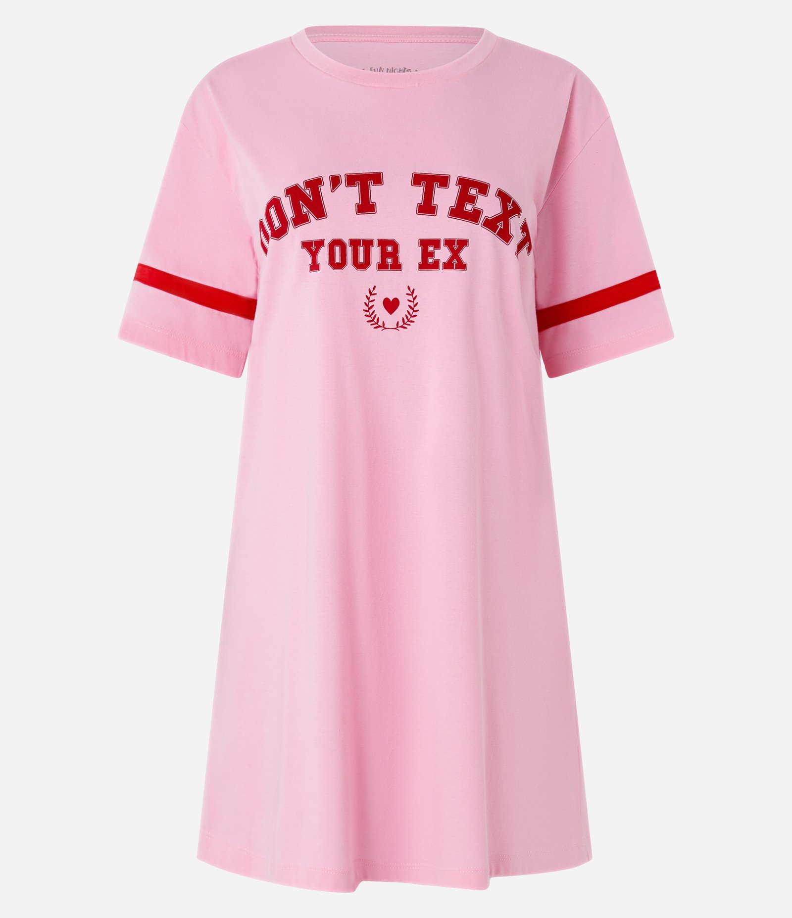 Camisola Em Meia Malha Com Estampa Lettering Don't Text Your Ex Rosa 4