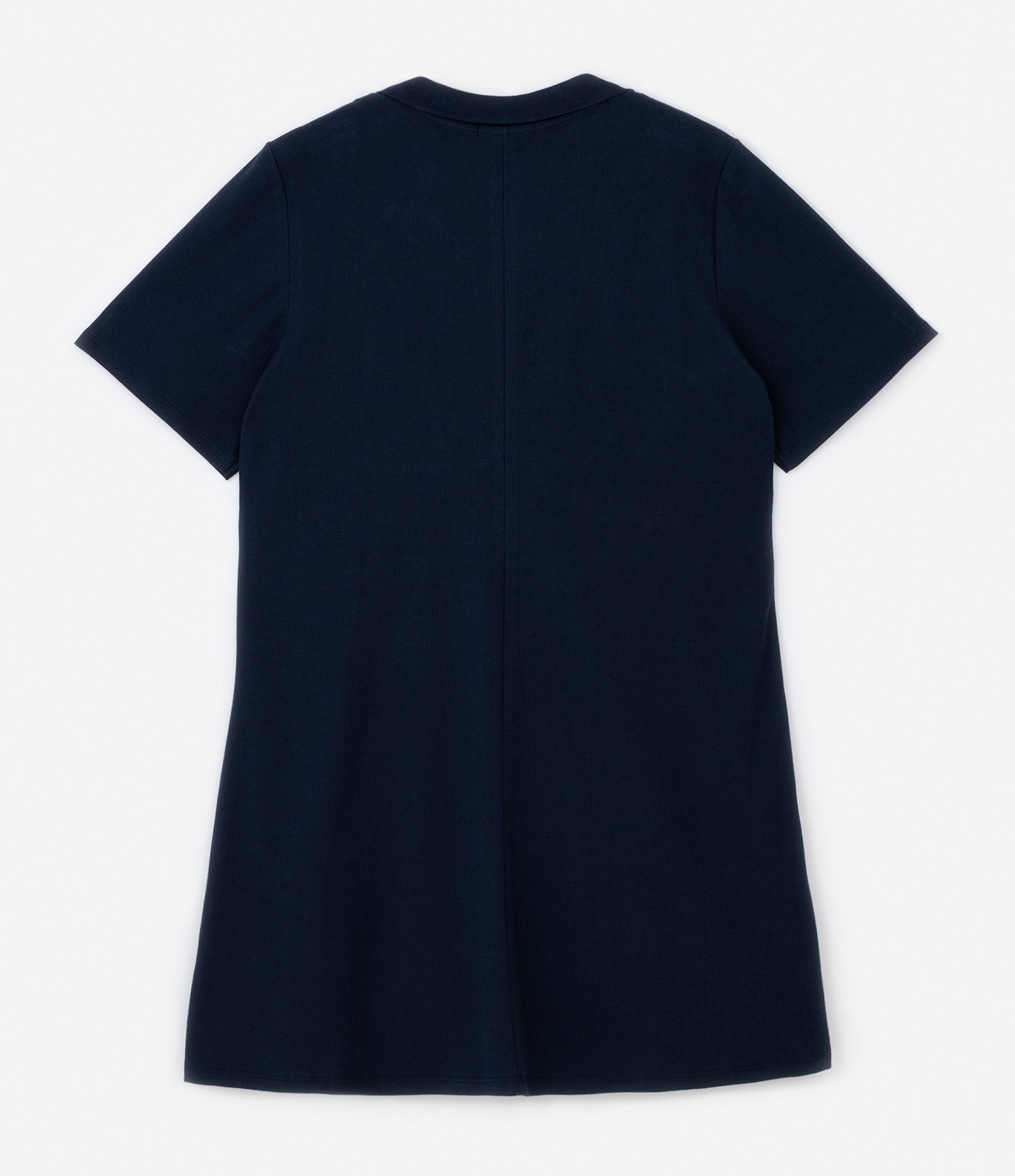 Vestido Curto em Malha com Gola Polo Curve & Plus Size Azul Marinho 5