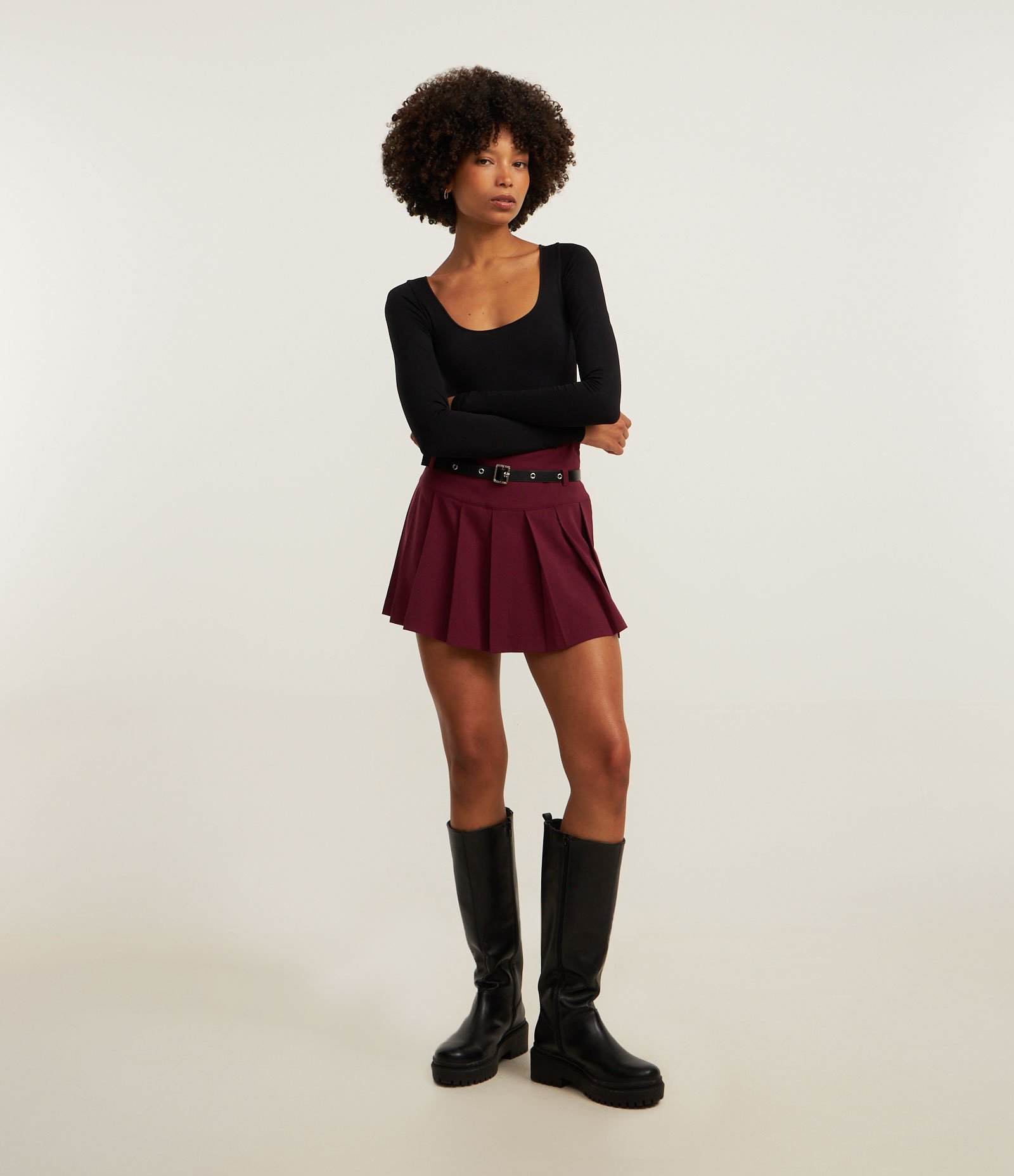 Body Lingerie Seamless Sem Bojo com Manga Longa Preto 4