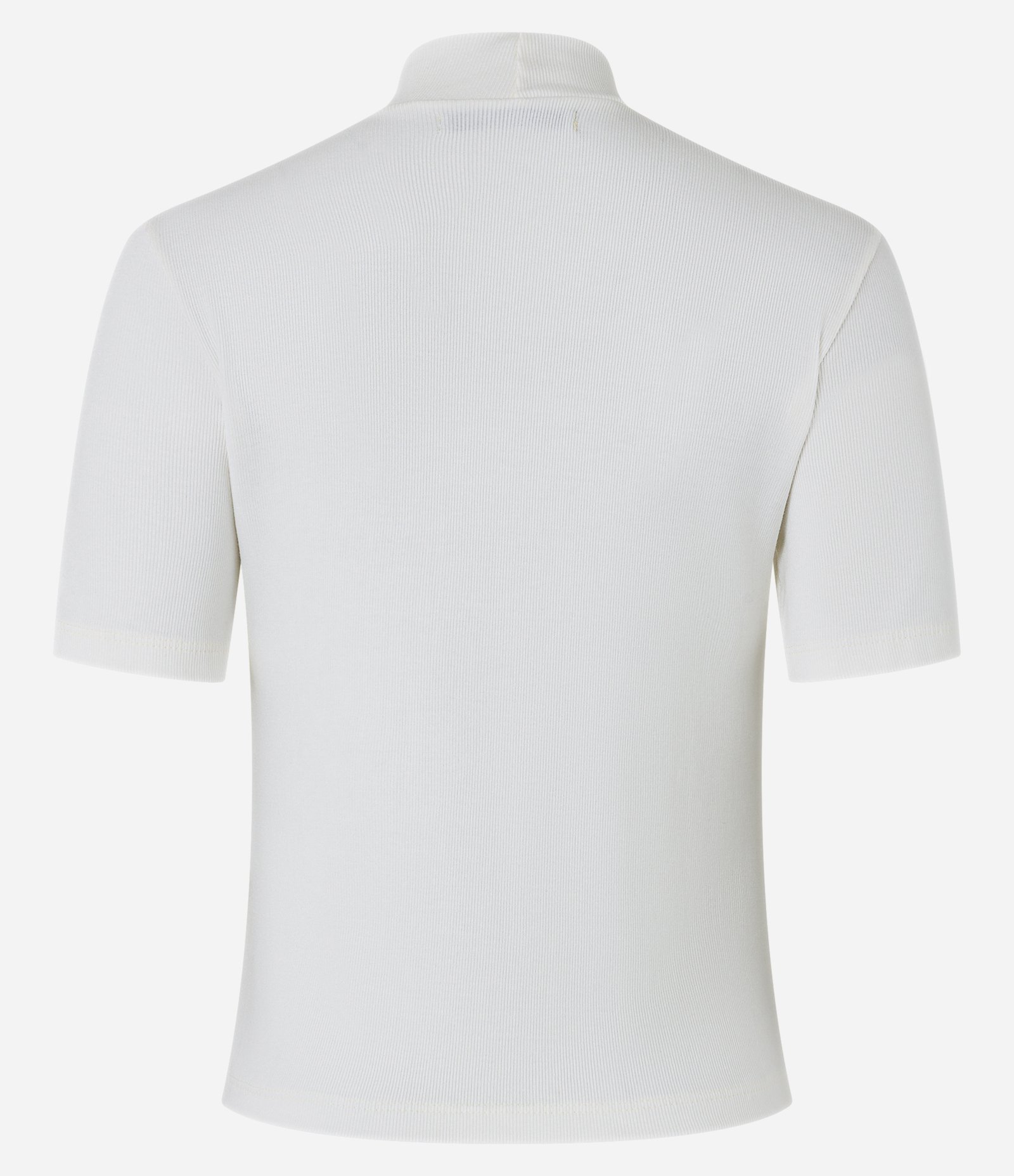 Blusa Regular em Ribana com Gola Alta Branco 7