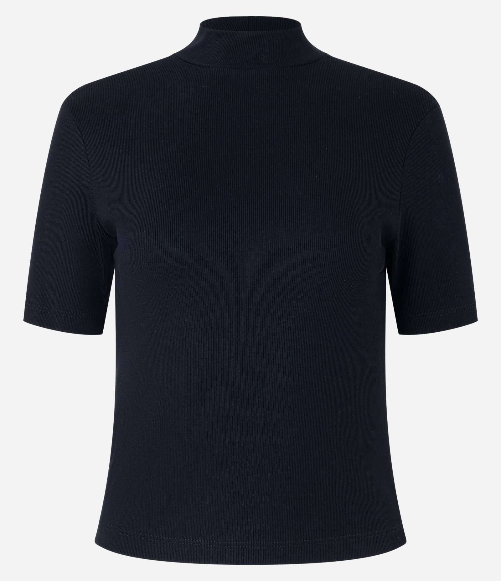 Blusa Regular em Ribana com Gola Alta Preto 5