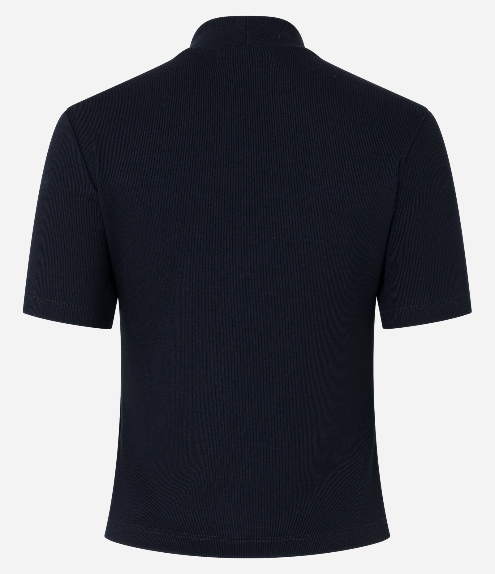 Blusa Regular em Ribana com Gola Alta Preto 7