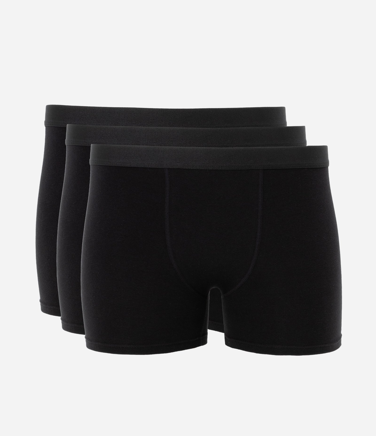 Kit 03 Cuecas Boxer em Algodão com Elastano Preto 6