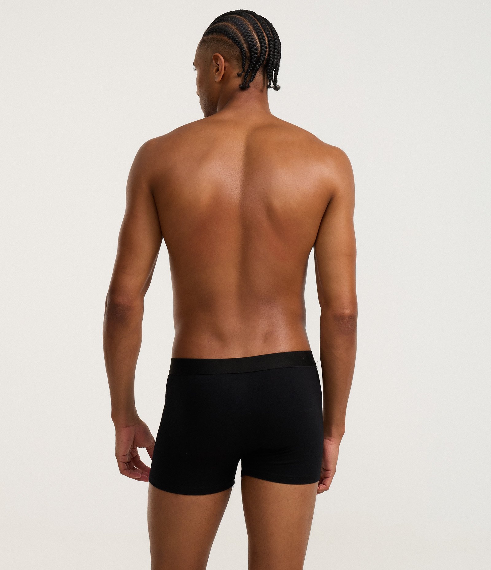 Kit 03 Cuecas Boxer em Algodão com Elastano Preto 2