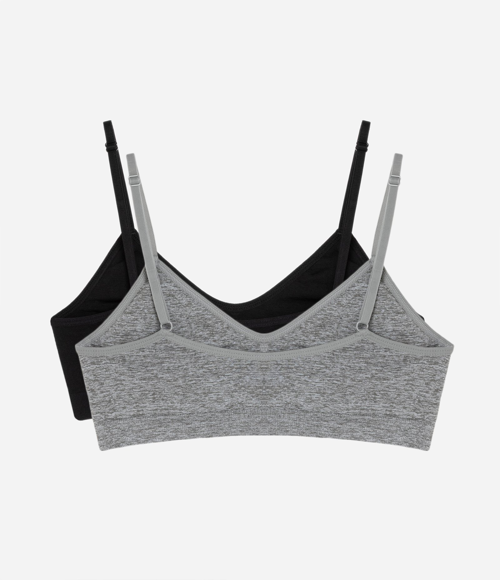 Kit 02 Sutiãs Seamless sem Bojo e sem Aro Cinza/Preto 2