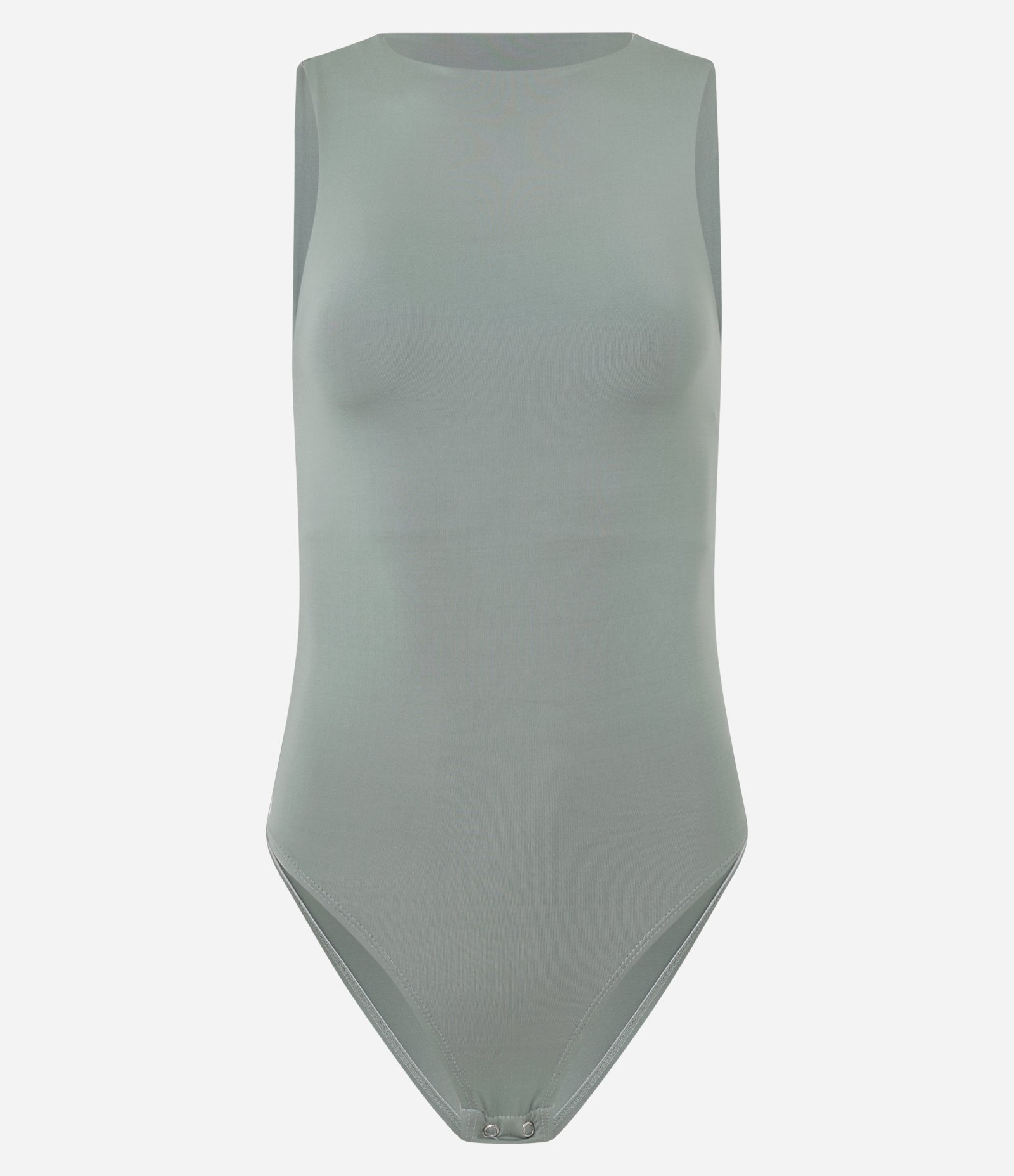 Body Regular em Microfibra com Gola Halter e Abertura nas Costas Cinza 6