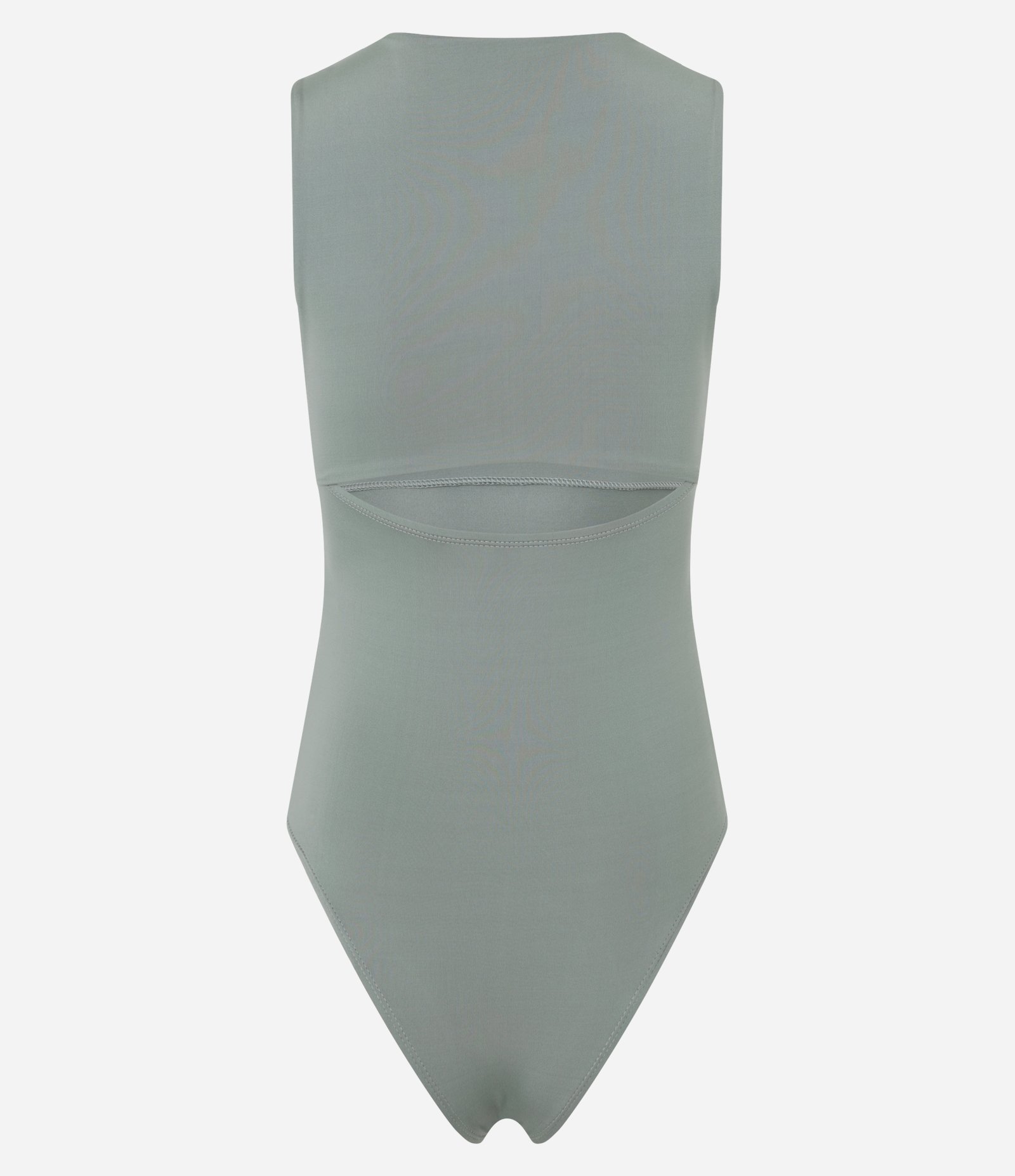 Body Regular em Microfibra com Gola Halter e Abertura nas Costas Cinza 7