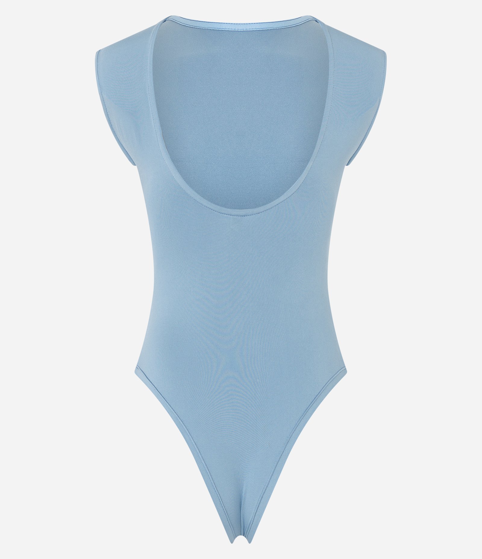 Body em Microfibra com Cava Japonesa e Costas Abertas Azul 6