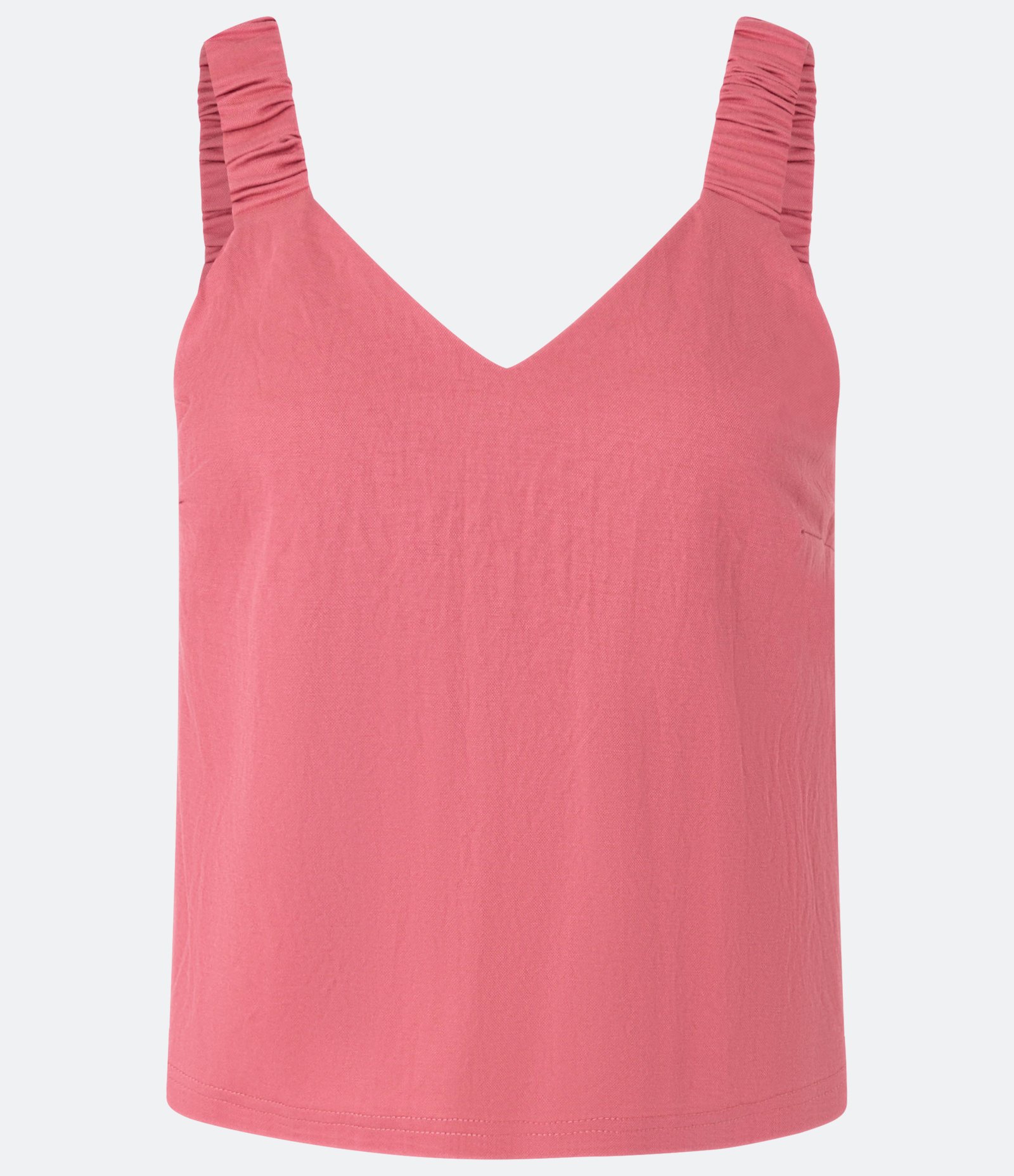Blusa Texturizada em Piquê com Elástico na Alça Larga Rosa Terroso 5