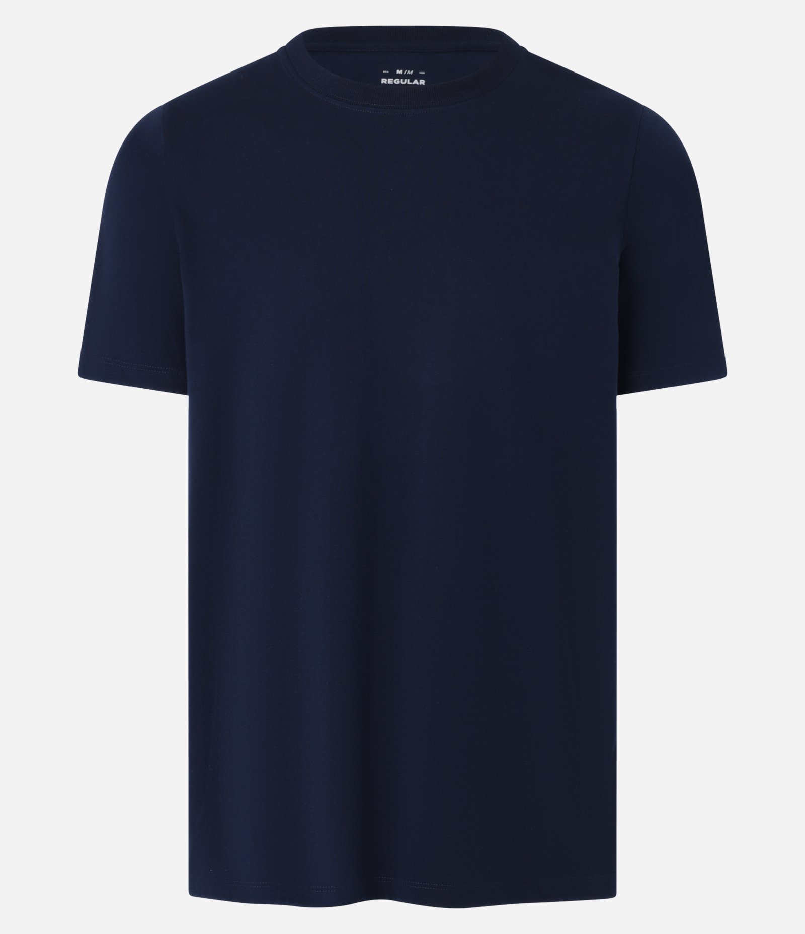 Camiseta Regular Básica em Algodão Azul Marinho 5