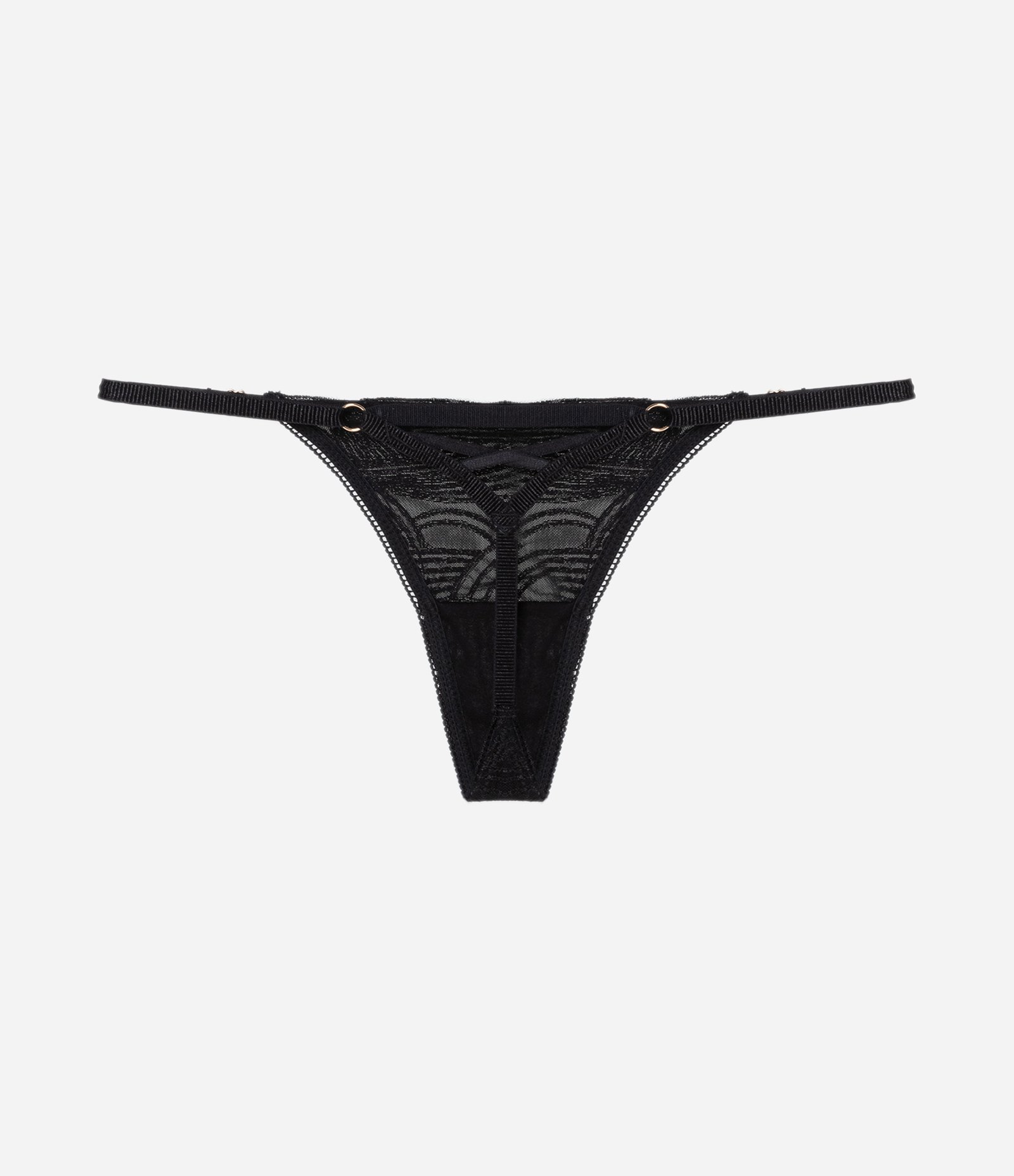 Calcinha String em Tule com Bordado Preto 6