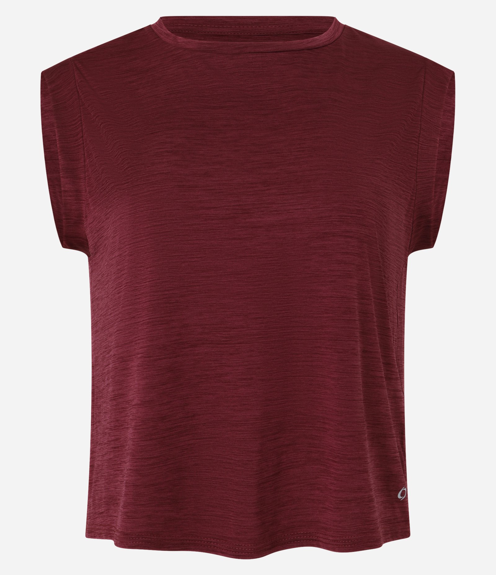 Camiseta Esportiva Ampla em Microfibra com Mangas Curtas Vermelho 4