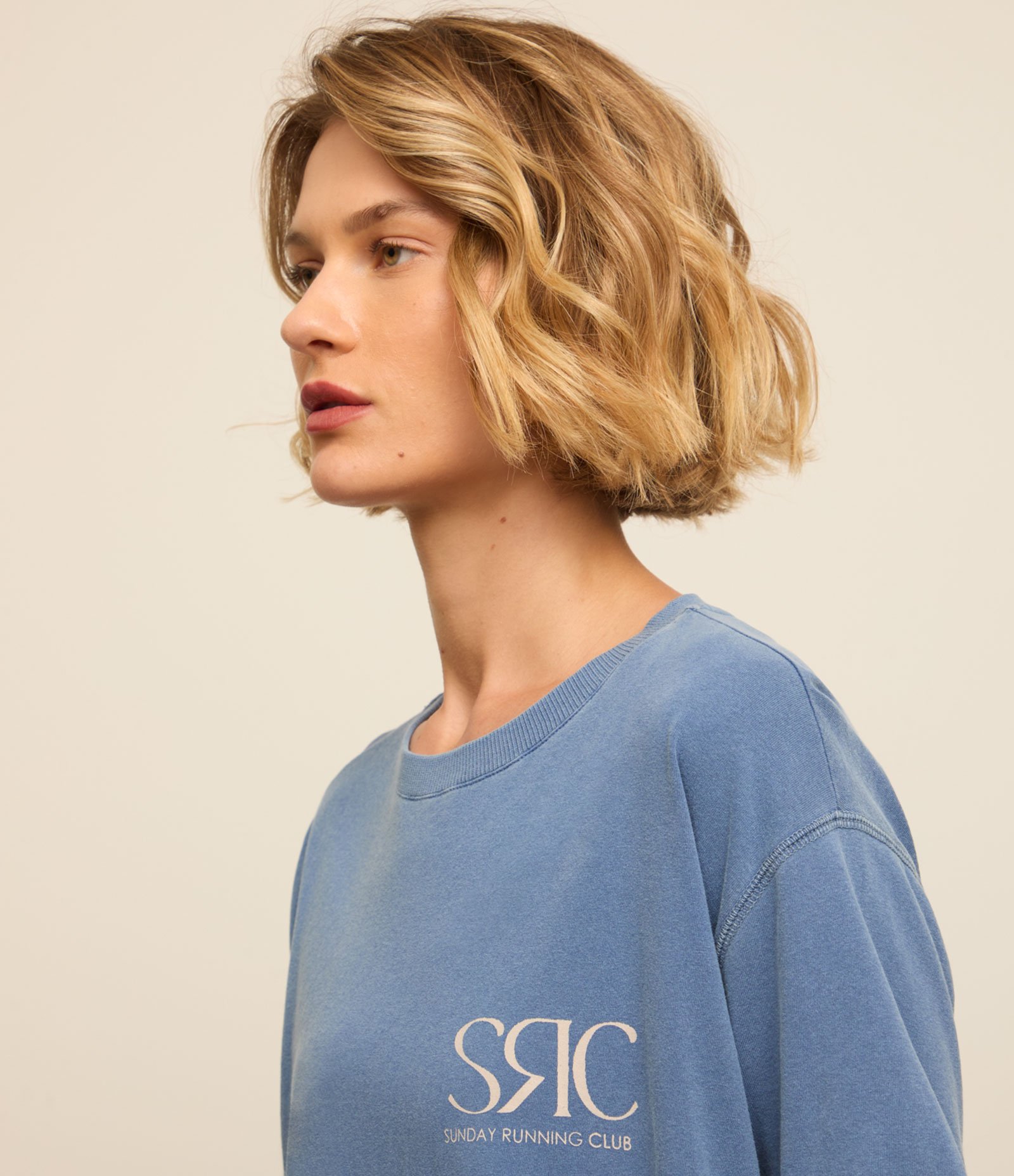 Camiseta Esportiva em Algodão Estonado com Estampa SRC Azul 4