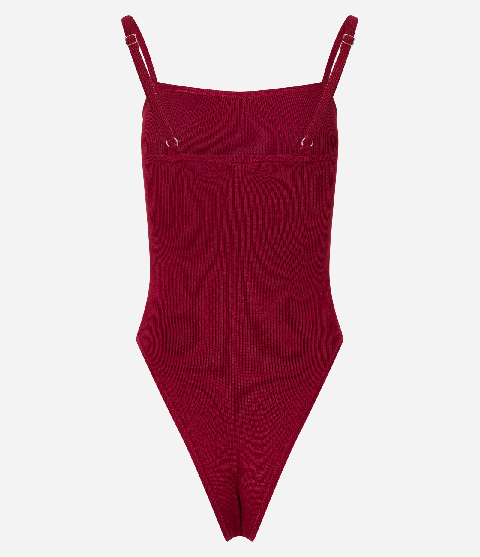 Body de Alça em Tricô com Textura Canelada Bordô 6