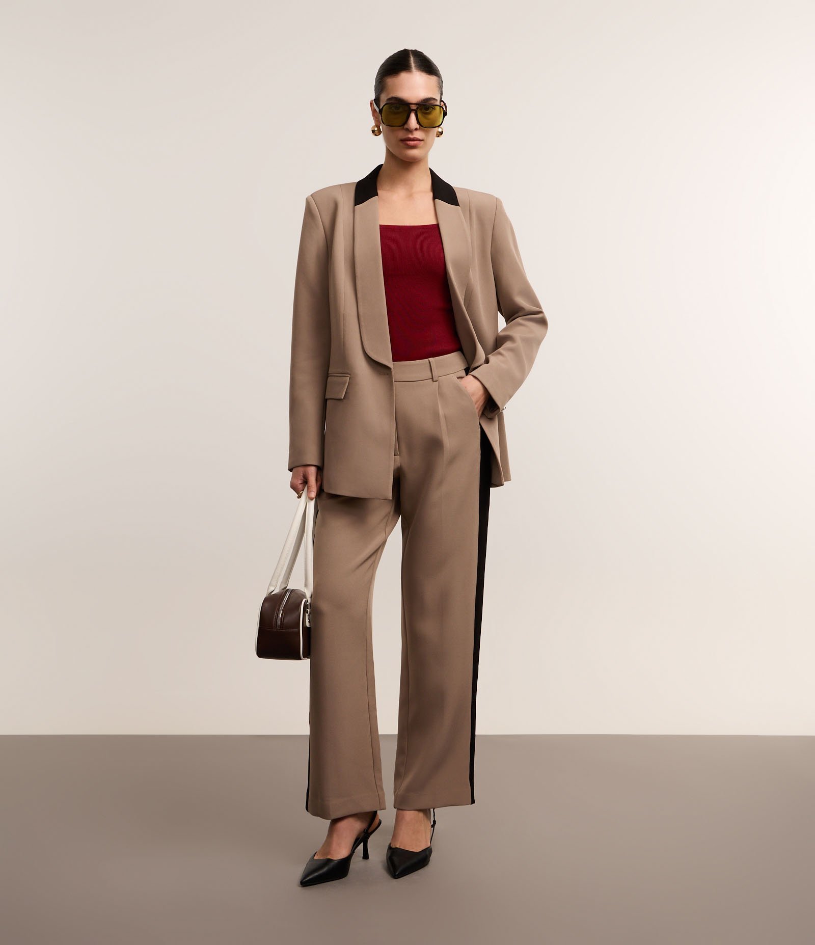 Body de Alça em Tricô com Textura Canelada Bordô 2