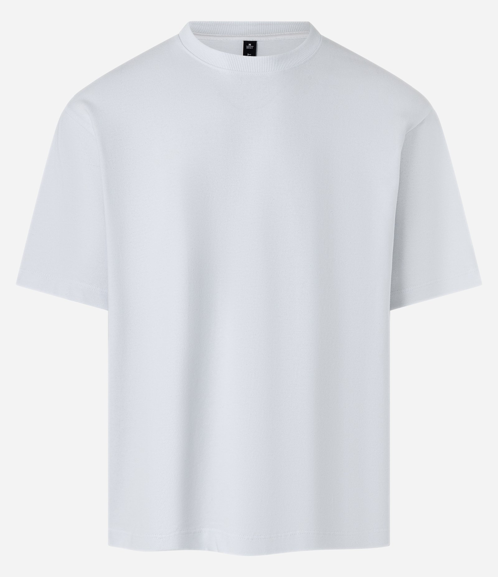 Camiseta Boxy em Ultra Cotton com Gola Redonda Branco 5