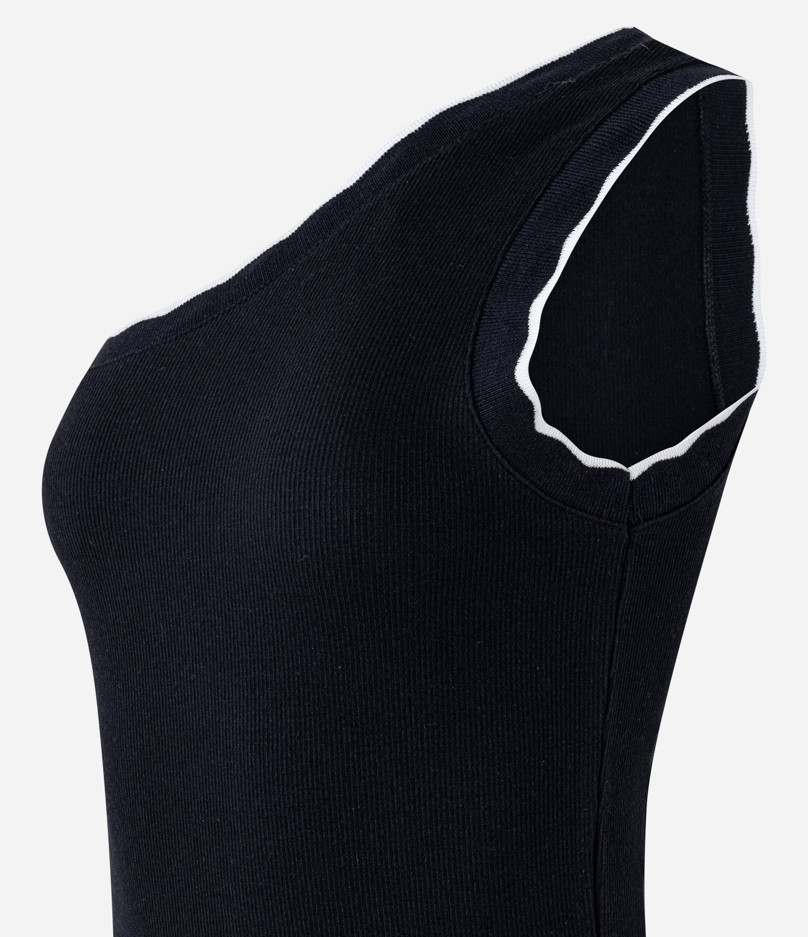 Blusa Ombro Só em Ribana com Contraste Preto 6