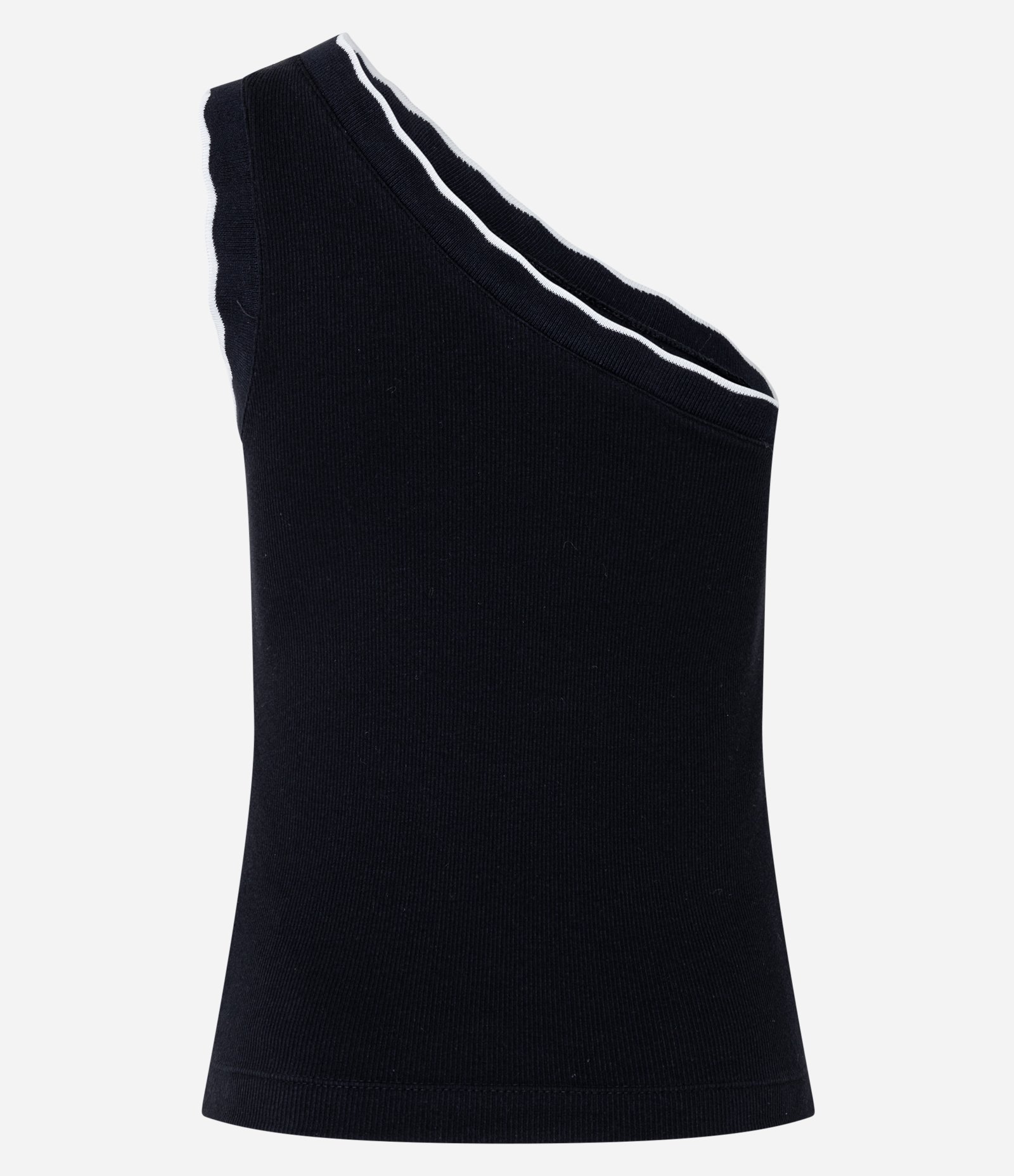Blusa Ombro Só em Ribana com Contraste Preto 7