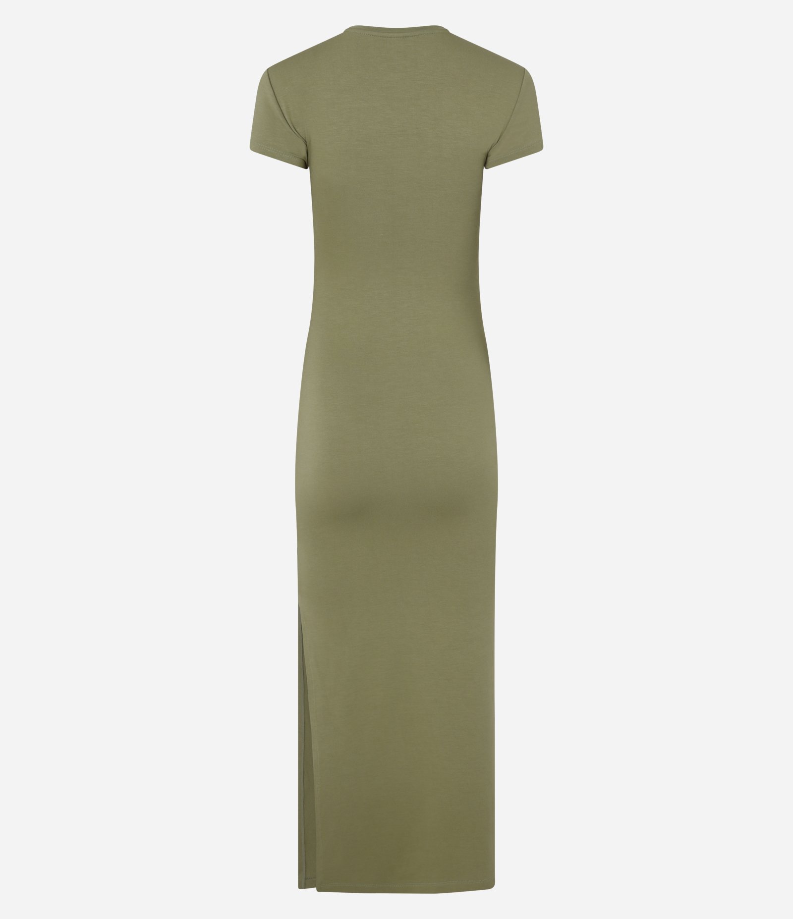 Vestido Long Midi com Franzido e Fenda Lateral Verde 6