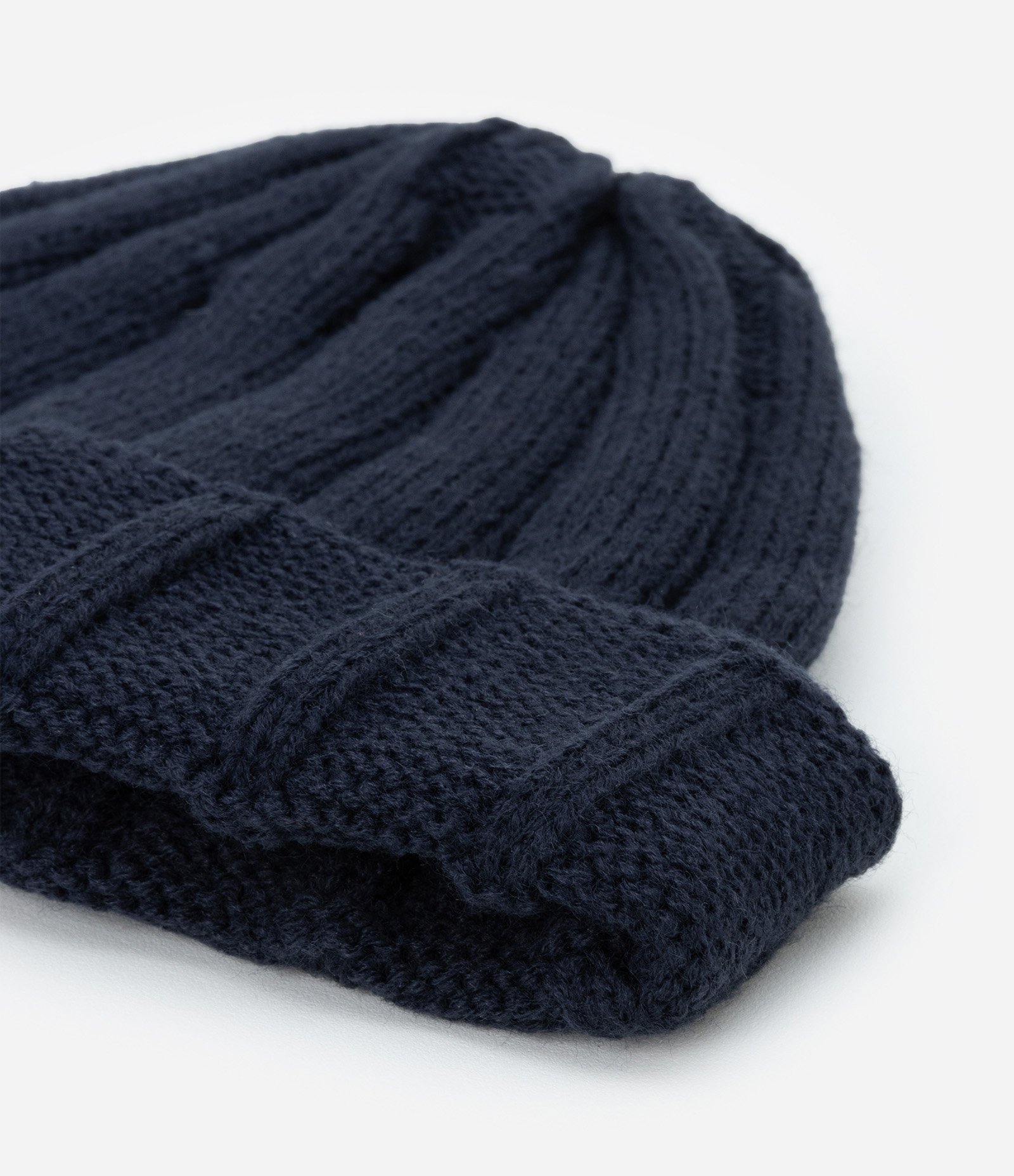 Touca Lenhador Tricô Canelado Azul 3