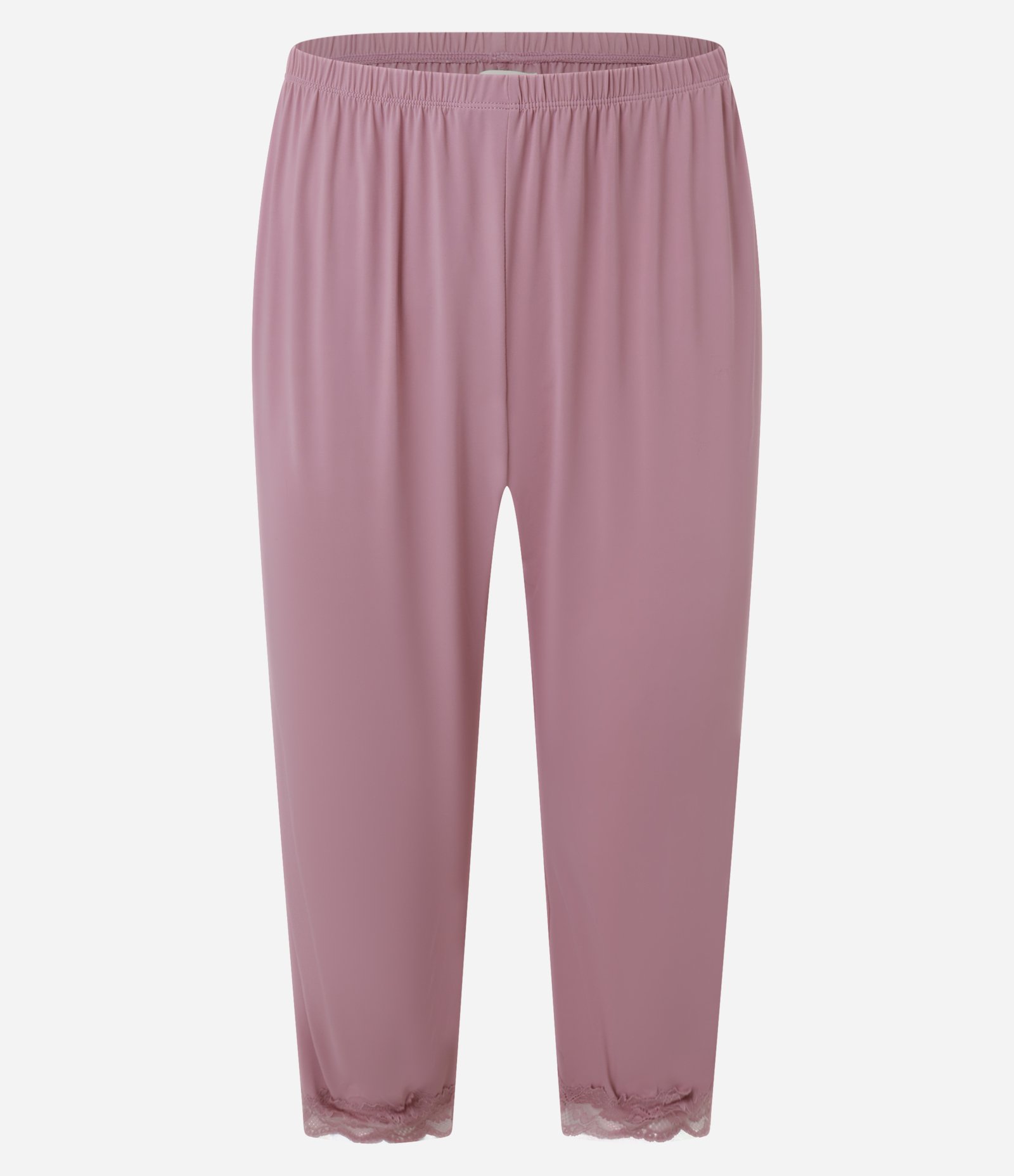 Pijama Capri em Microfibra com Detalhes de Renda Rosa 7