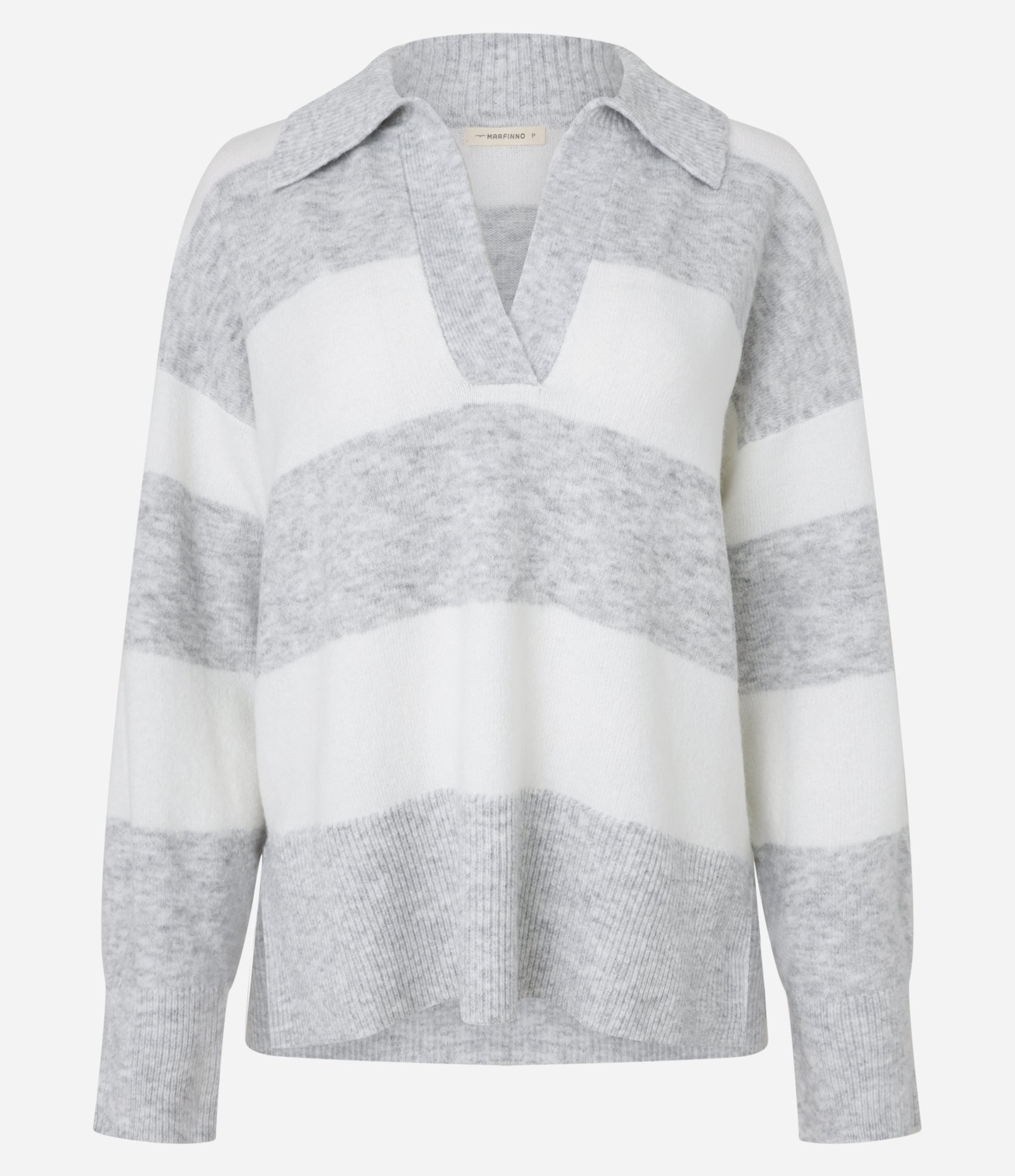 Suéter Listrado em Tricô com Gola Polo e Caimento Pesado 5