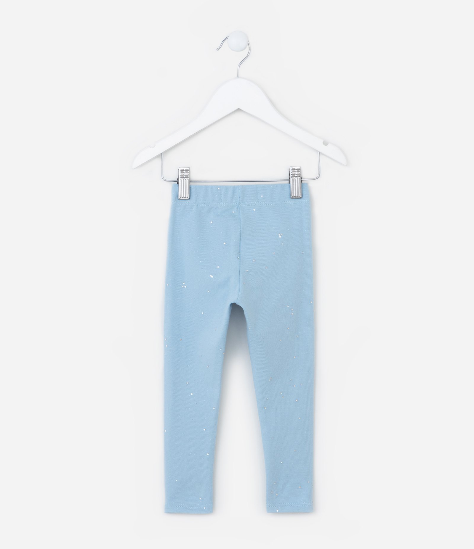Calça Legging Infantil em Cotton com Brilhinhos - Tam 1 A 5 Anos Azul 2
