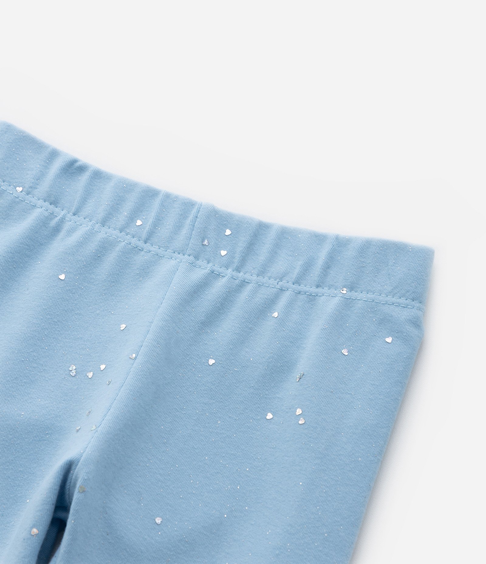 Calça Legging Infantil em Cotton com Brilhinhos - Tam 1 A 5 Anos Azul 4