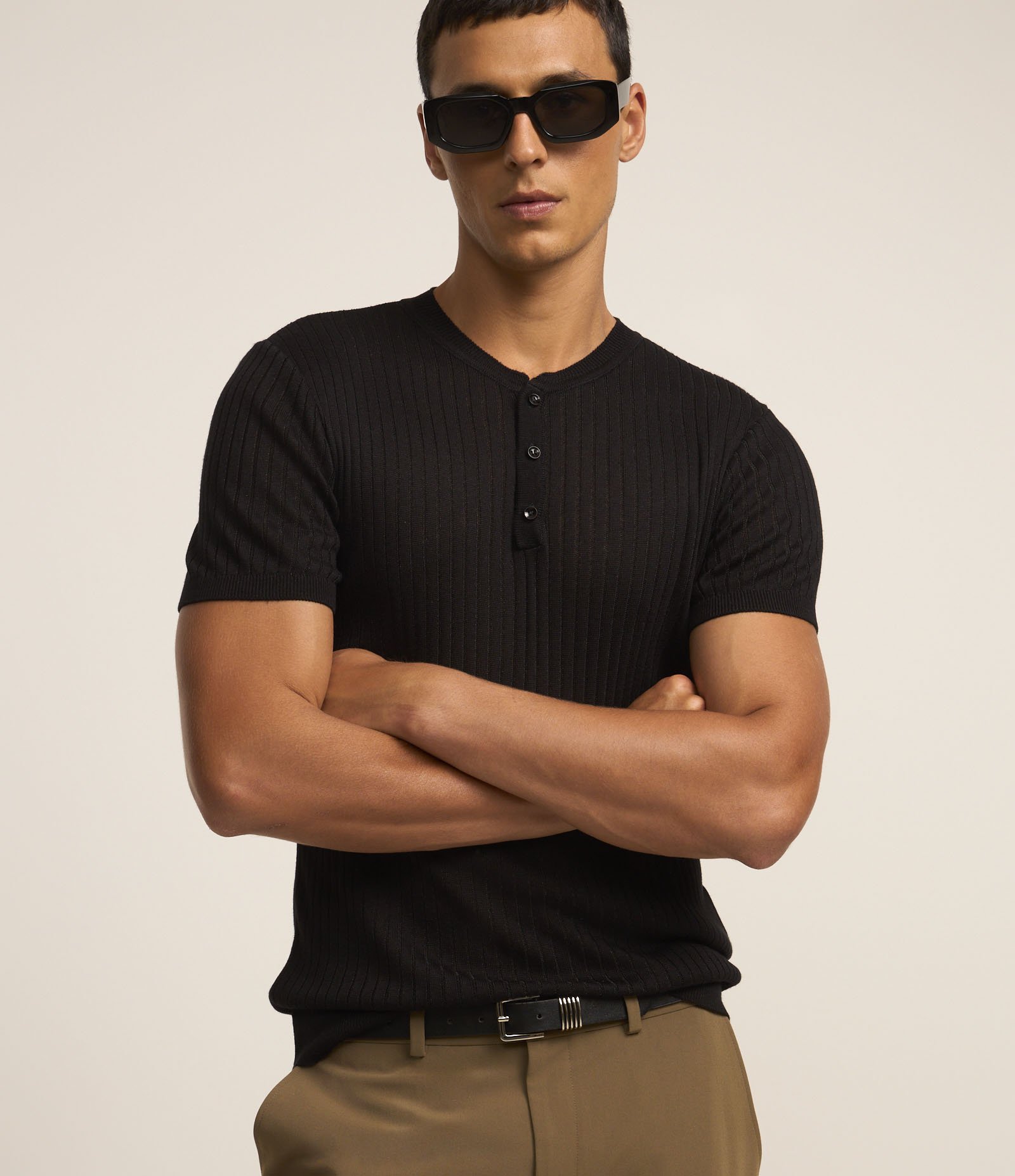 Camisa Polo Canelada com Gola Padre 1