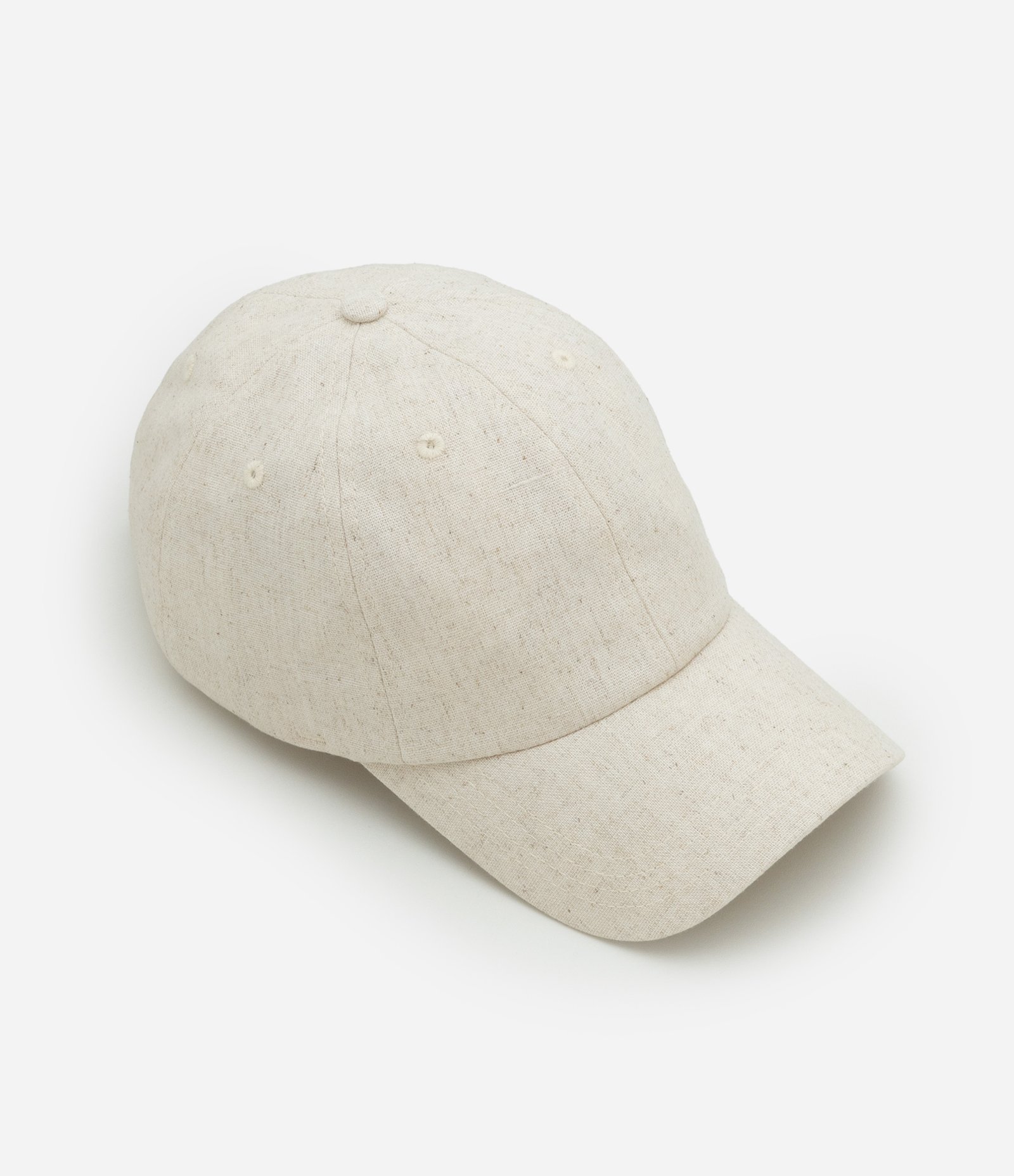 Boné Aba Curva em Linho e Viscose Off White 2