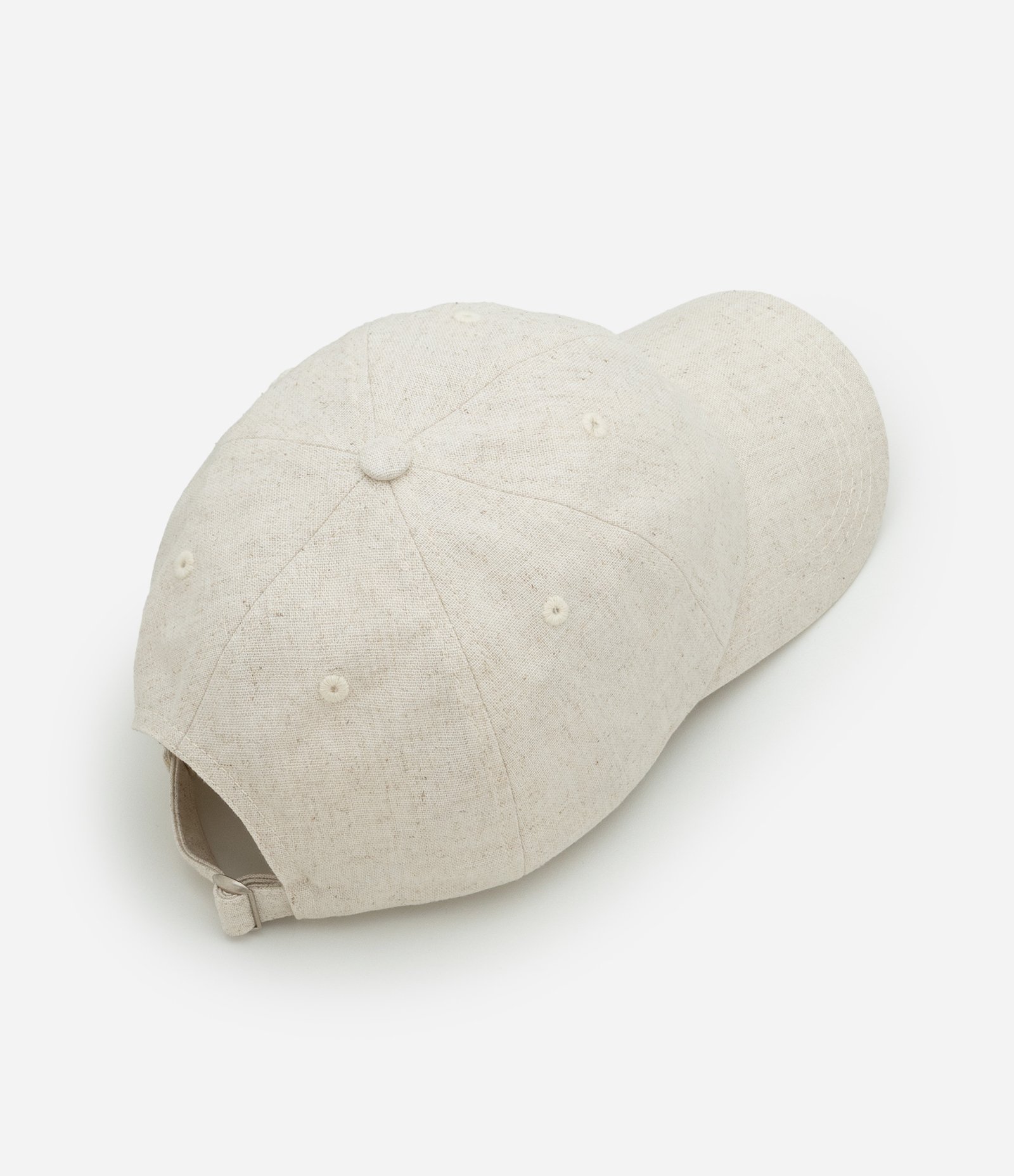 Boné Aba Curva em Linho e Viscose Off White 3