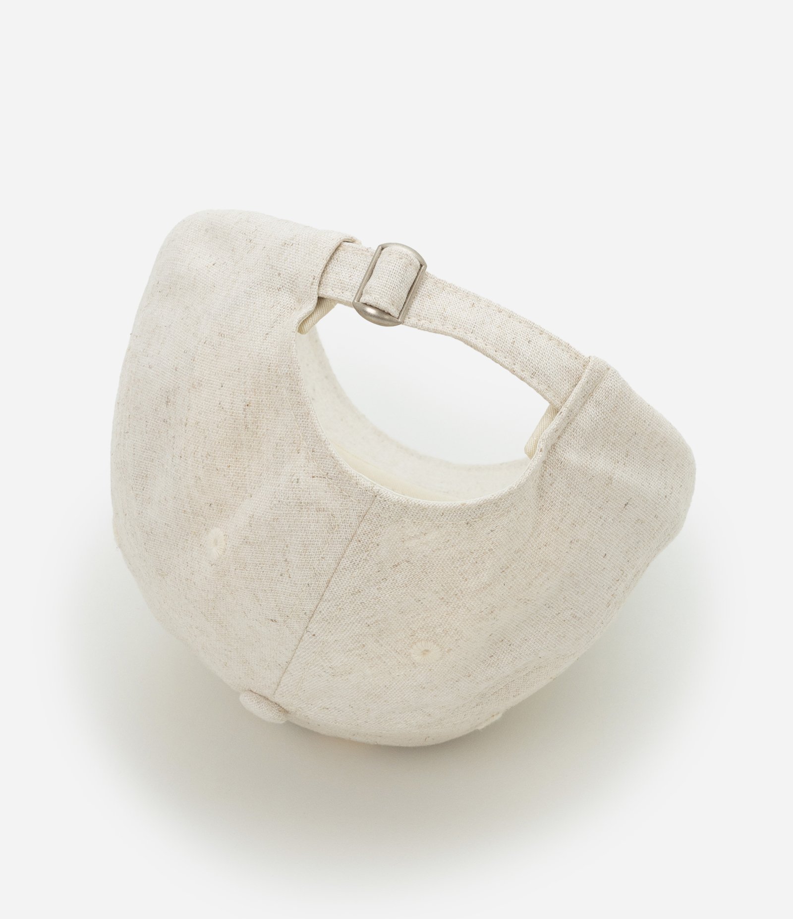 Boné Aba Curva em Linho e Viscose Off White 5