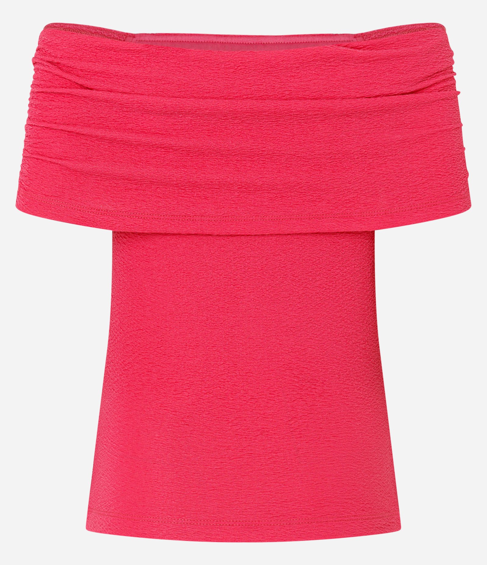 Blusa Ombro a Ombro Texturizada com Argola no Decote Rosa 3
