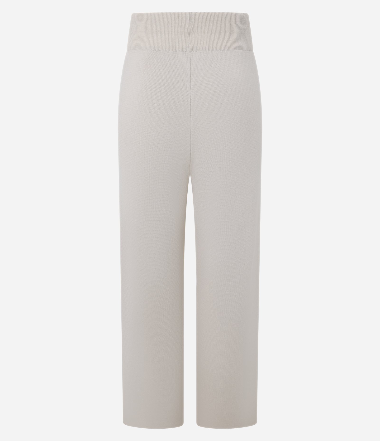 Calça Wide Leg em Tricô com Cós de Ribana e Frisos 6