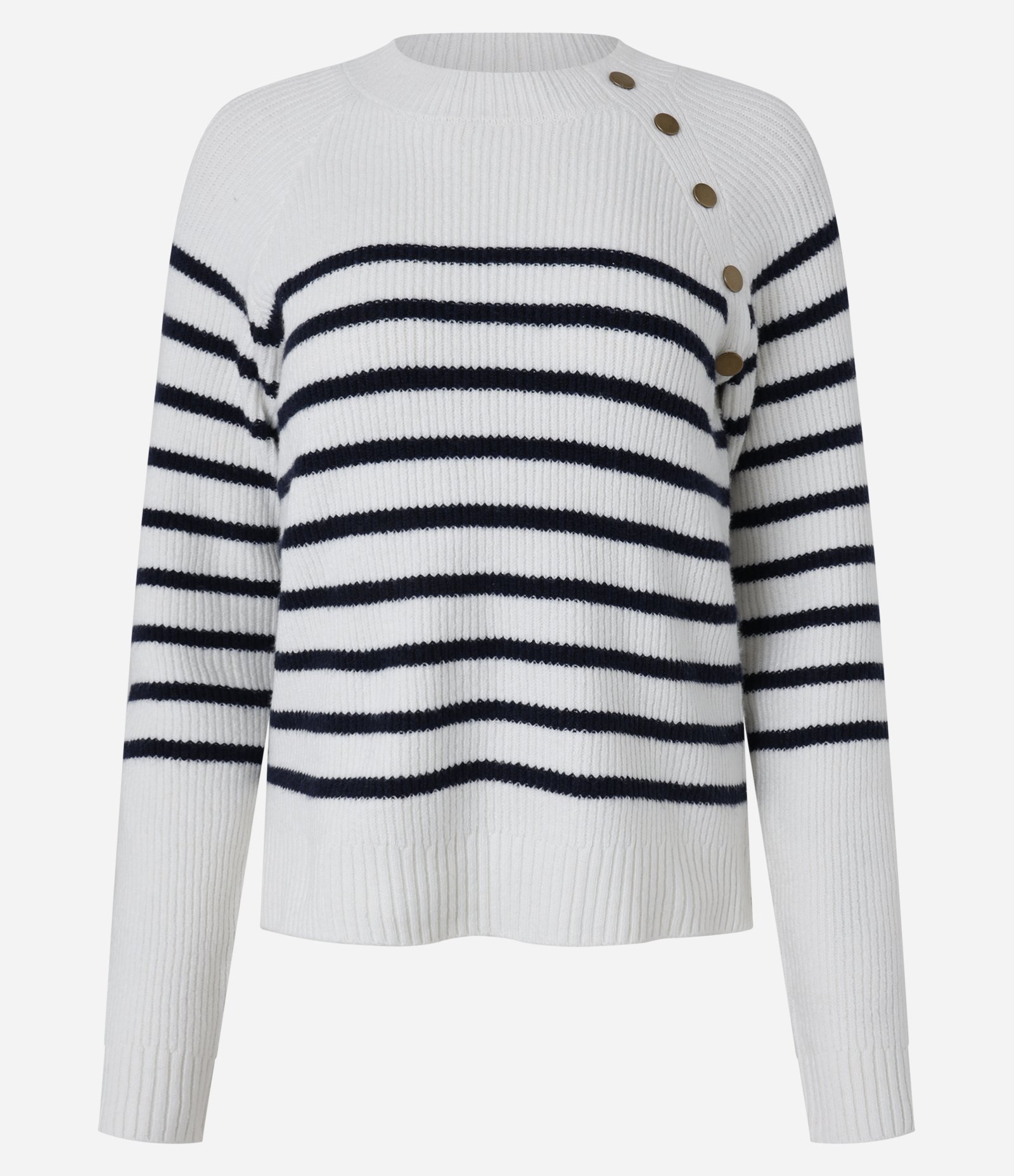 Suéter em Tricô com Botões na Cava e Estampa Listras 5