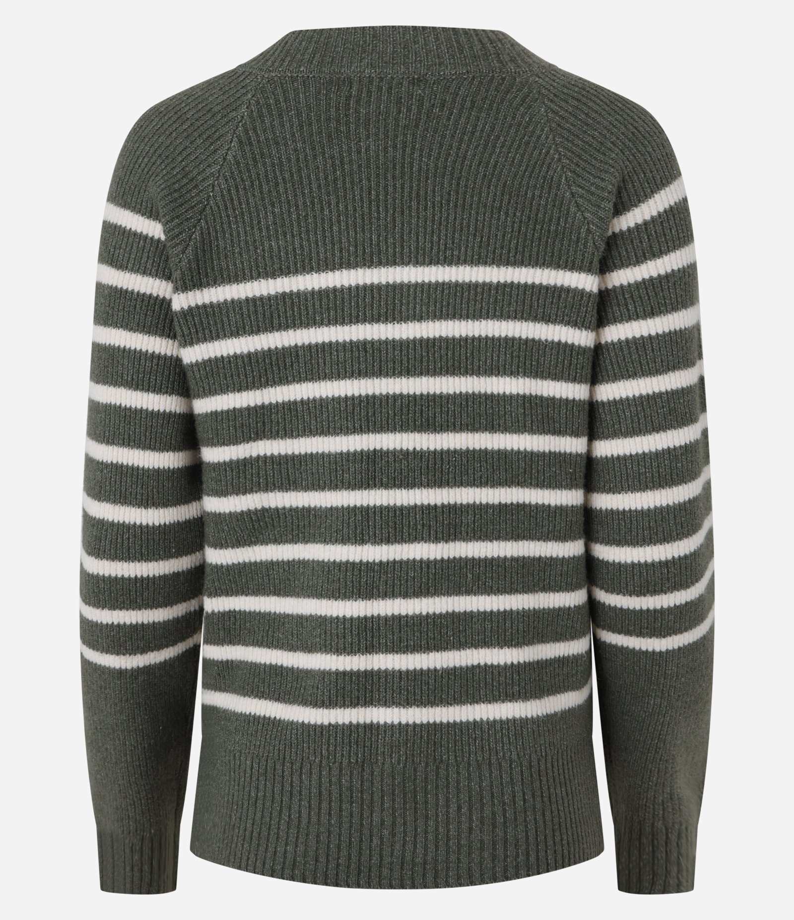Suéter em Tricô com Botões na Cava e Estampa Listras Verde/Branco 7