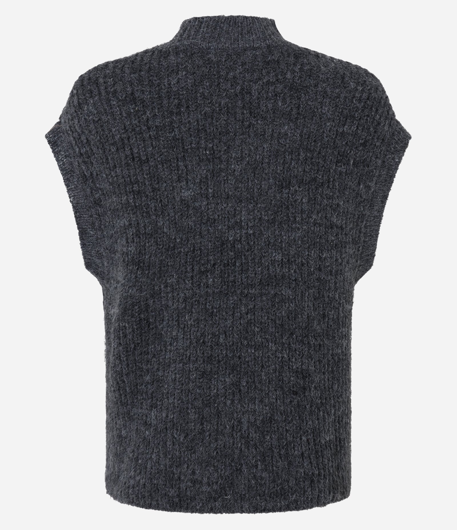 Colete Texturizado em Tricô com Caimento Leve Cinza 12