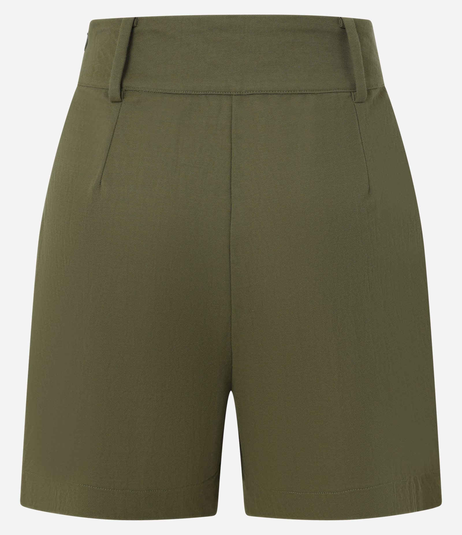 Short Reto Cintura Alta em Piquet com Bolsos Cargo Verde 6