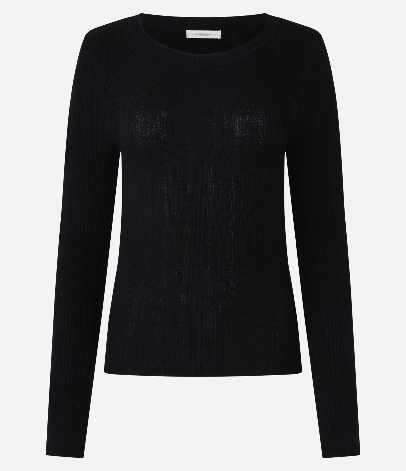 Suéter em Tricô com Textura Canelada Preto 5