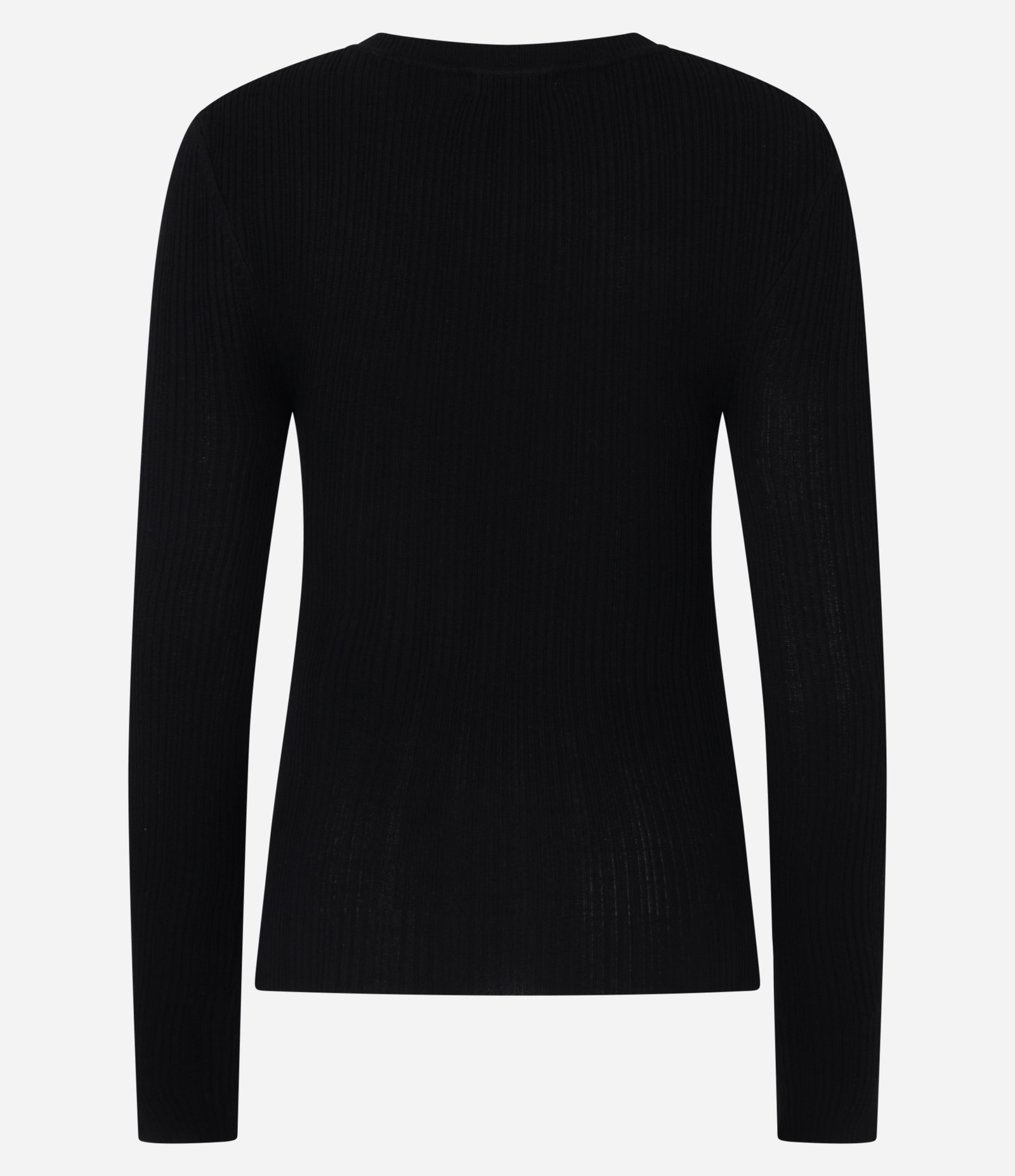 Suéter em Tricô com Textura Canelada Preto 6