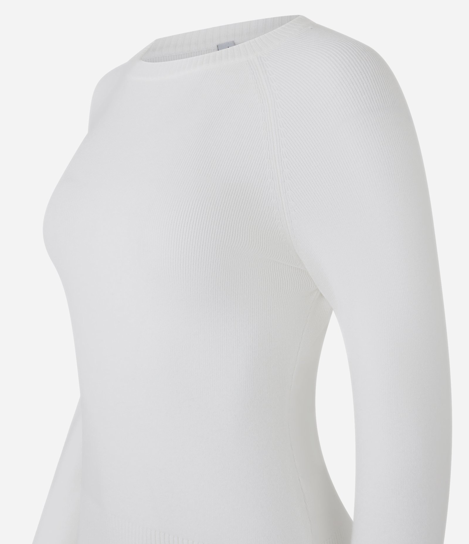 Suéter em Tricô e Cava Raglan Branco 4