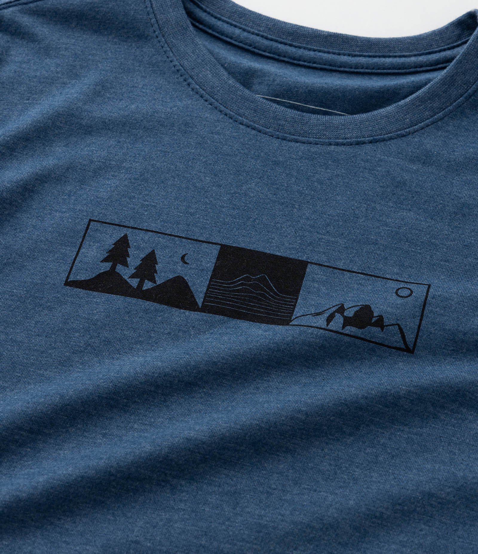 Camiseta Infantil com Estampa Paisagem - Tam 5 a 14 Anos Azul 4