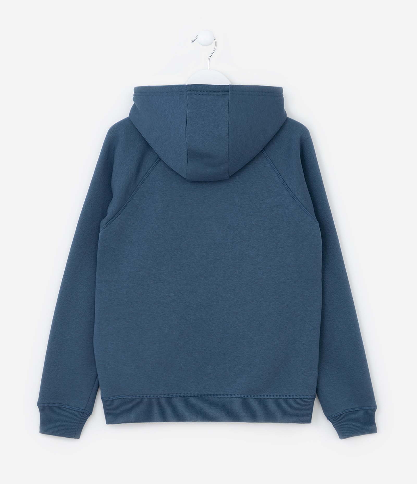 Casaco Infantil Básico com Capuz e Bolsos - Tam- 5 a 14 Anos Azul 3