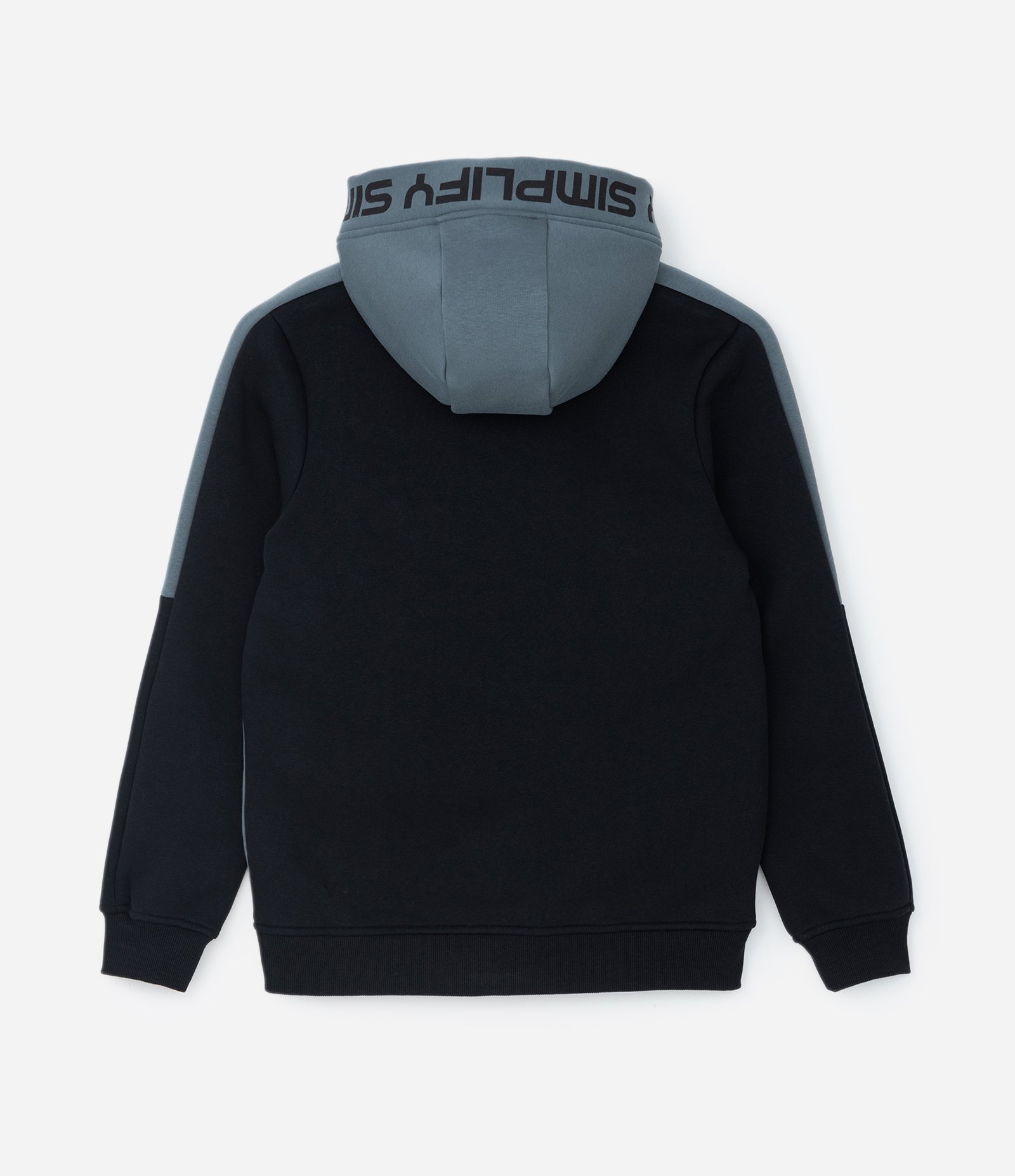 Casaco Infantil com Capuz e Recortes - Tam 5 a 14 Anos Preto 2