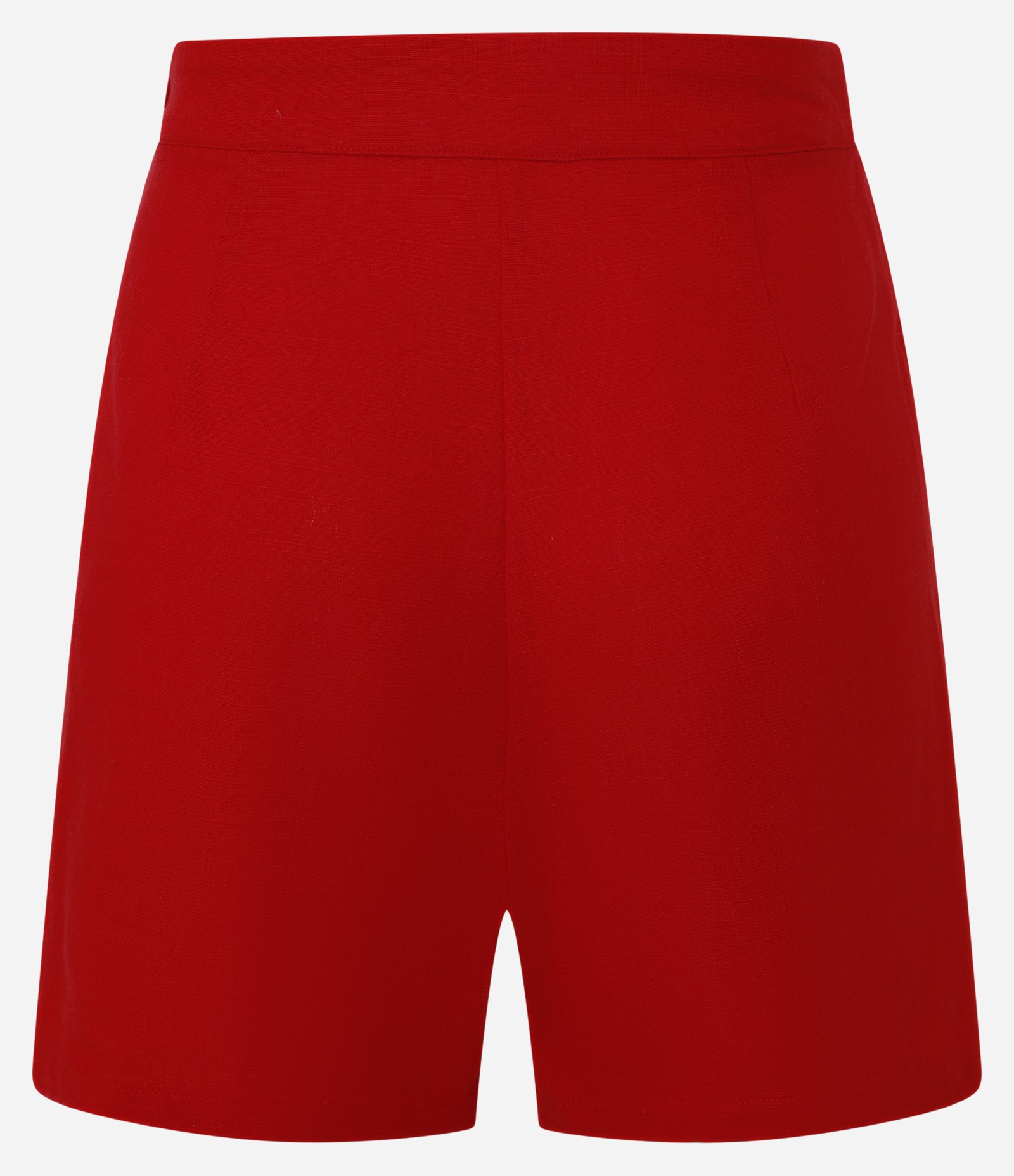 Short Saia em Viscolinho com Transpasse Envelope Vermelho 6