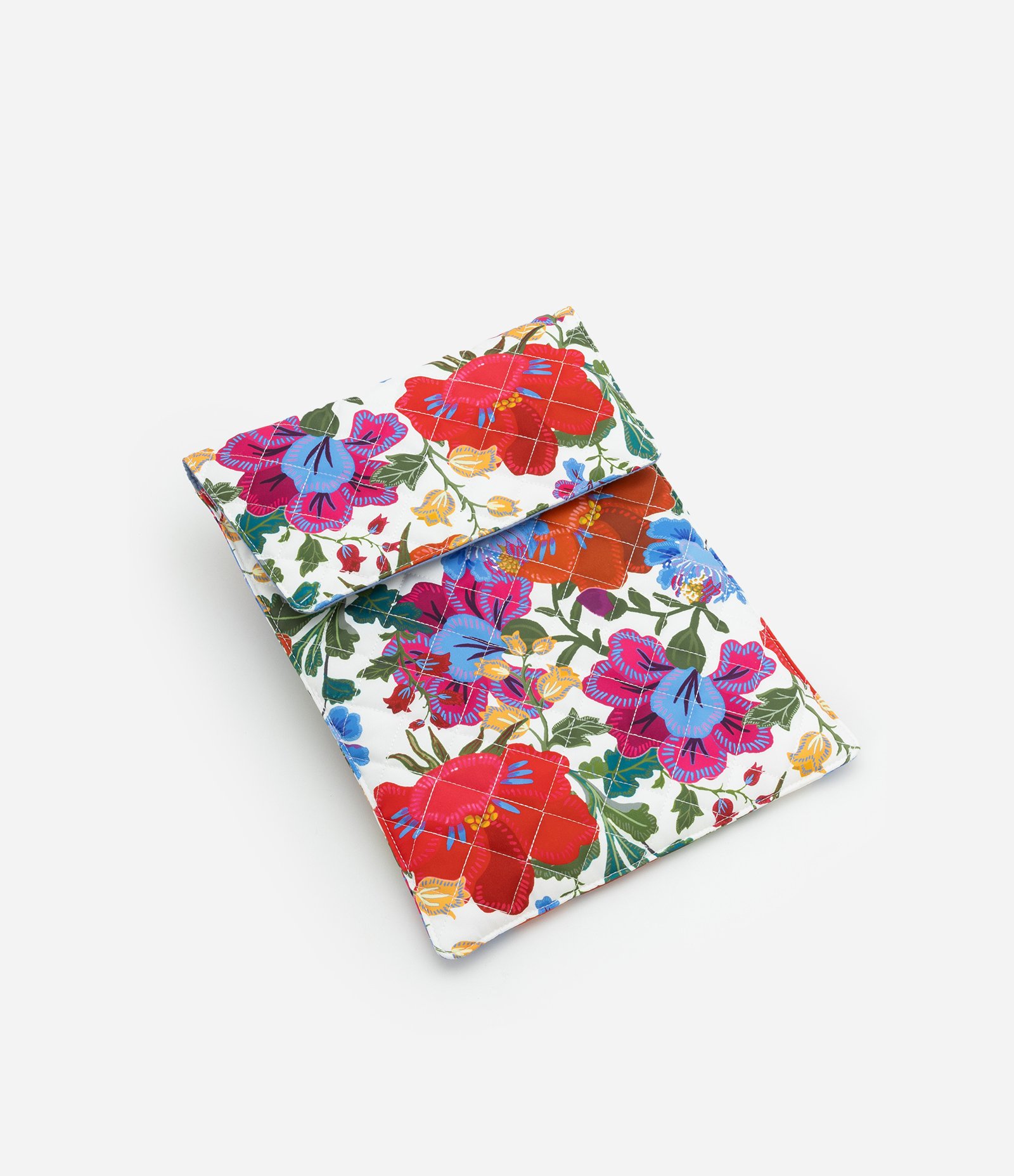 Case Notebook com Textura Matelassê e Estampa Floral Multicores 1