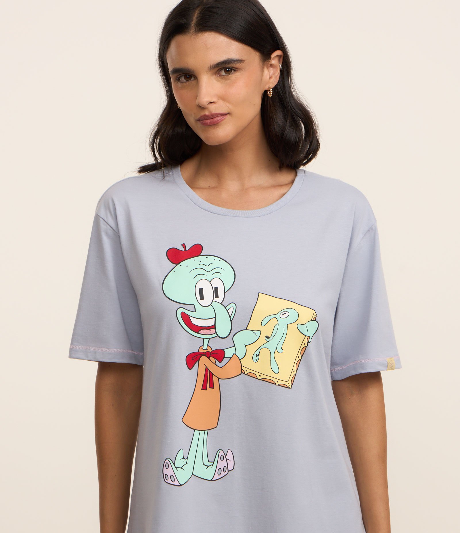 Camisola em Algodão com Estampa do Lula Molusco Azul 2