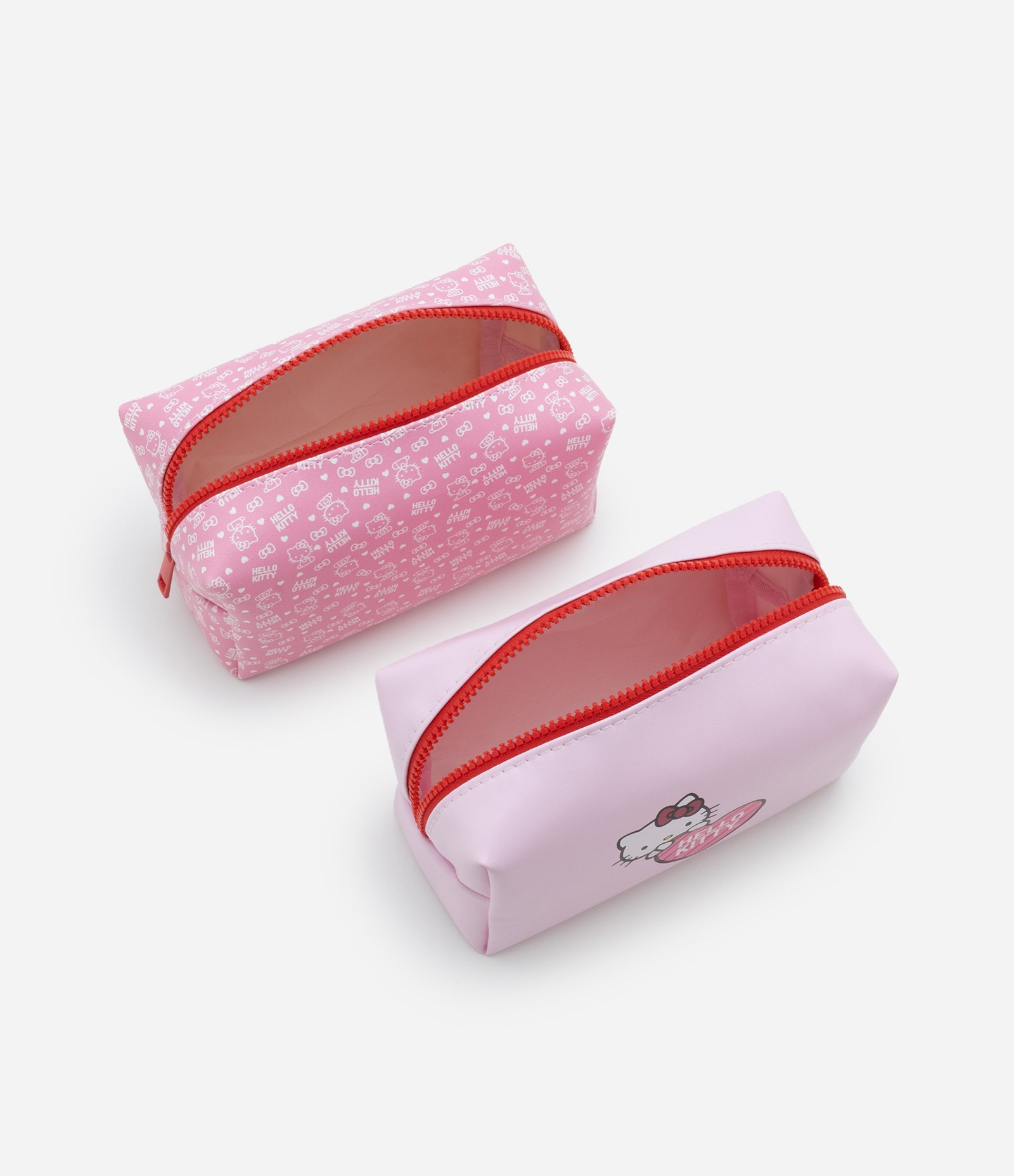 Kit 03 Nécessaire com Tamanhos Diversos e Estampa Hello Kitty Rosa 4