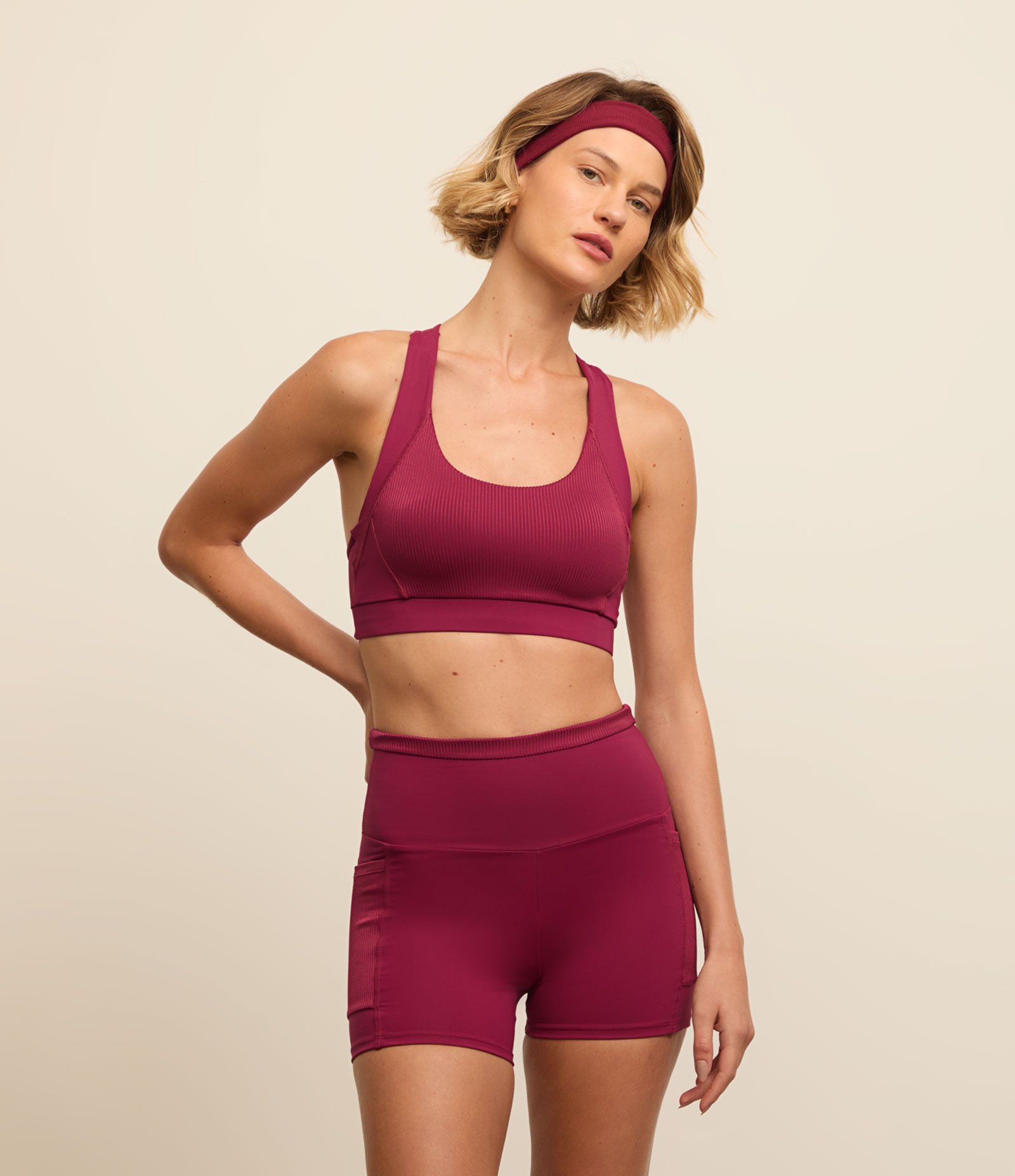 Top Nadador Esportivo com Bojo Canelado Vermelho 1